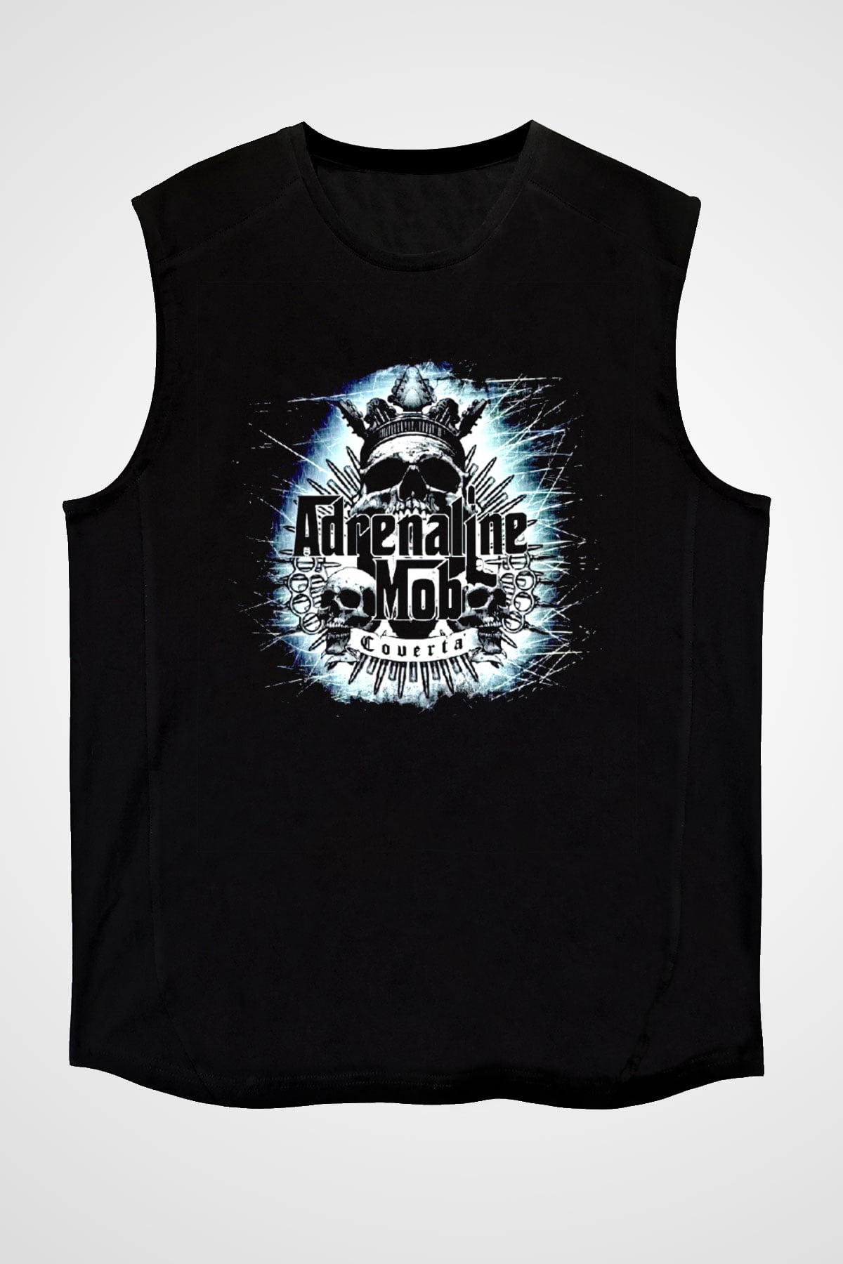 Adrenaline Mob Siyah Unisex Kolsuz Tişört