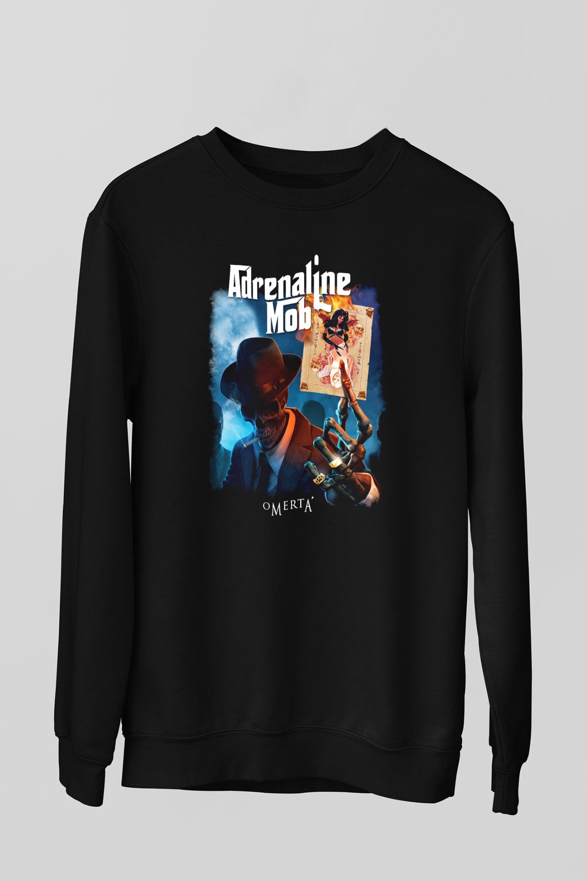 Adrenaline Mob Siyah Unisex Sweatshirt