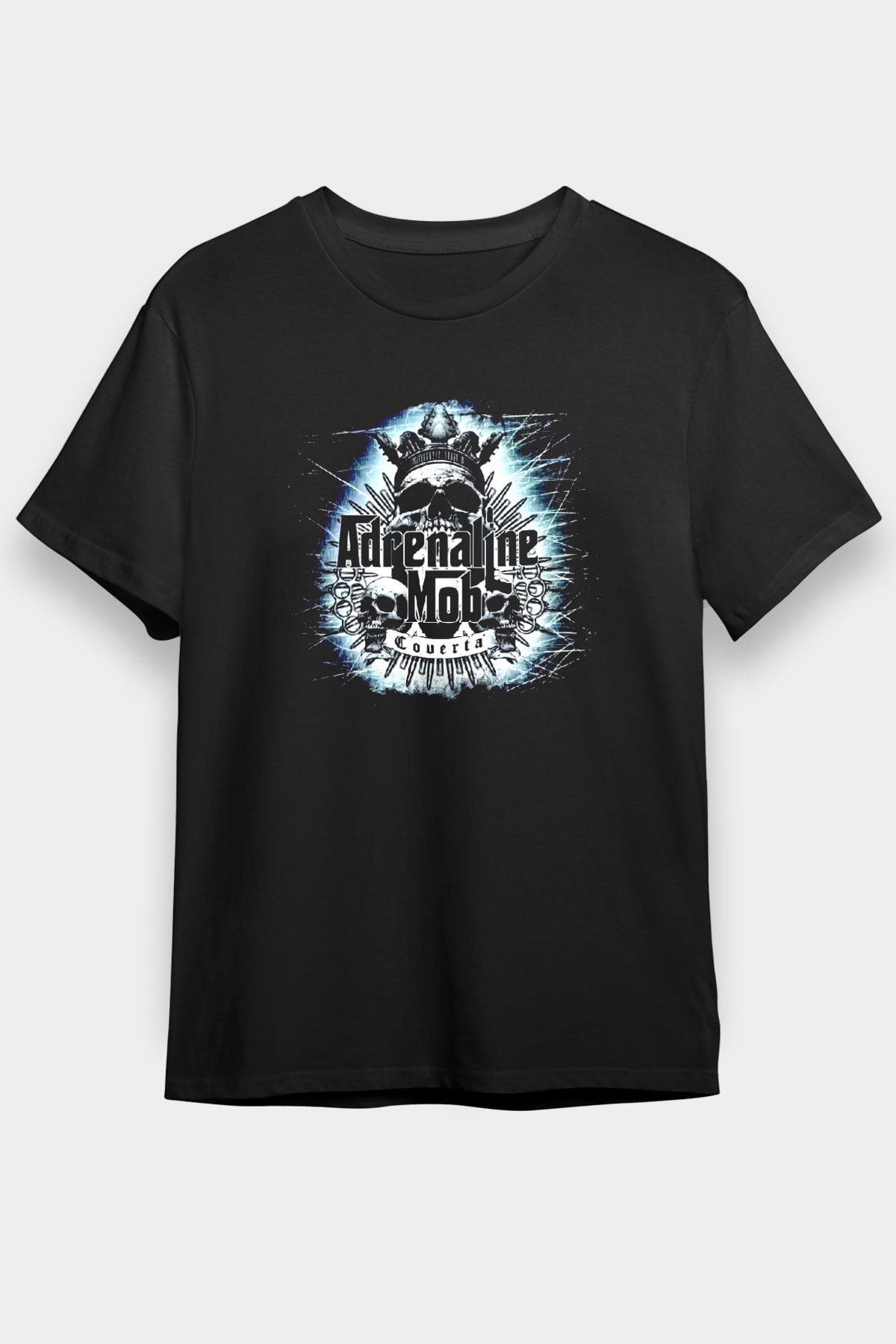 Adrenaline Mob Siyah Unisex Tişört T-Shirt - TişörtFabrikası