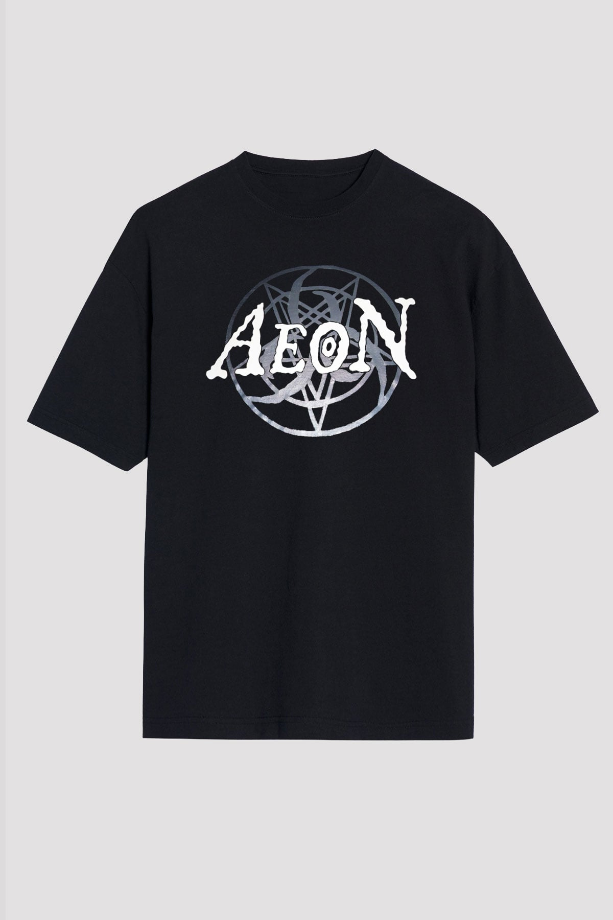 Aeon Siyah Unisex Oversize Tişört T-Shirt