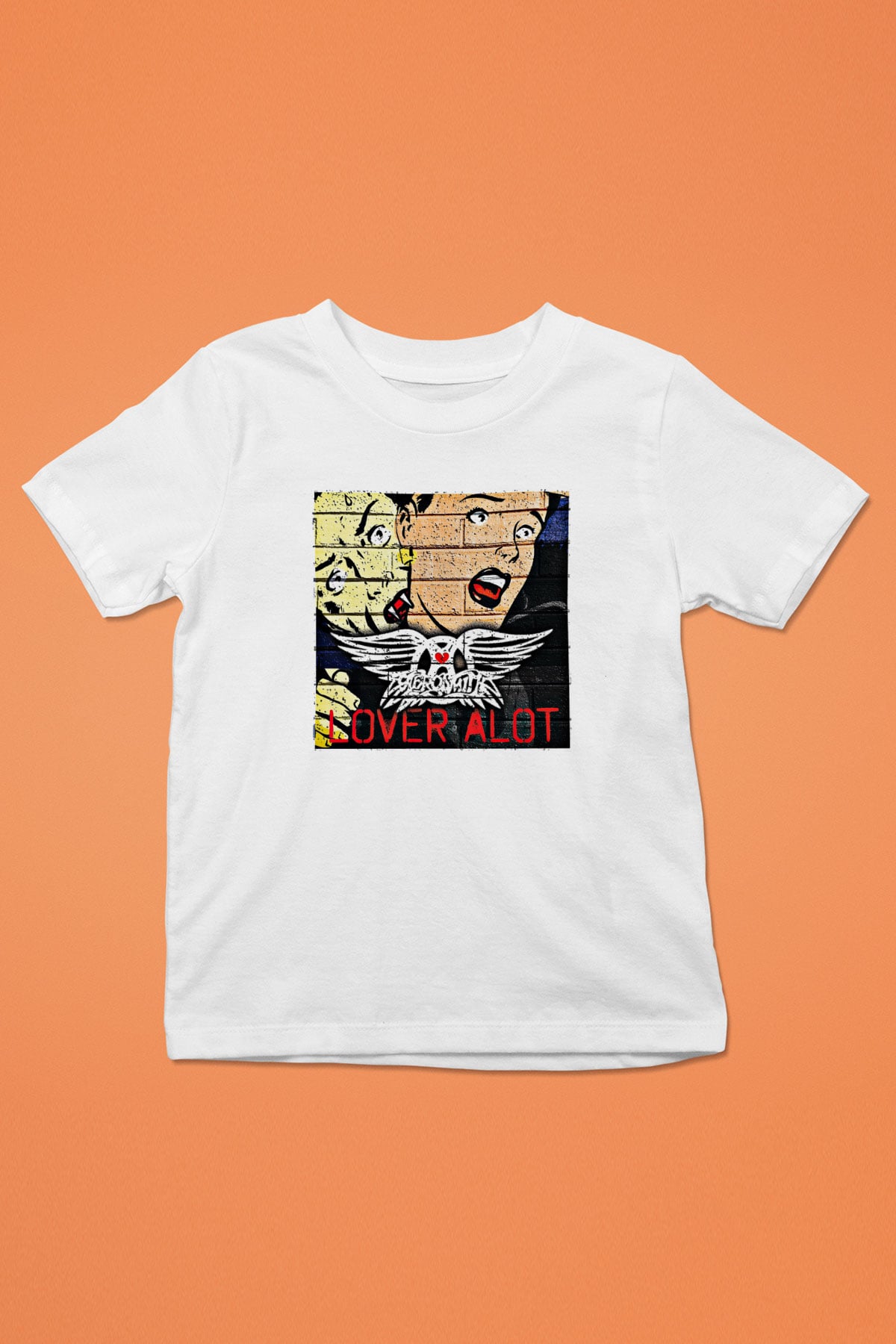 Aerosmith Baskılı Unisex Beyaz Çocuk Tişört