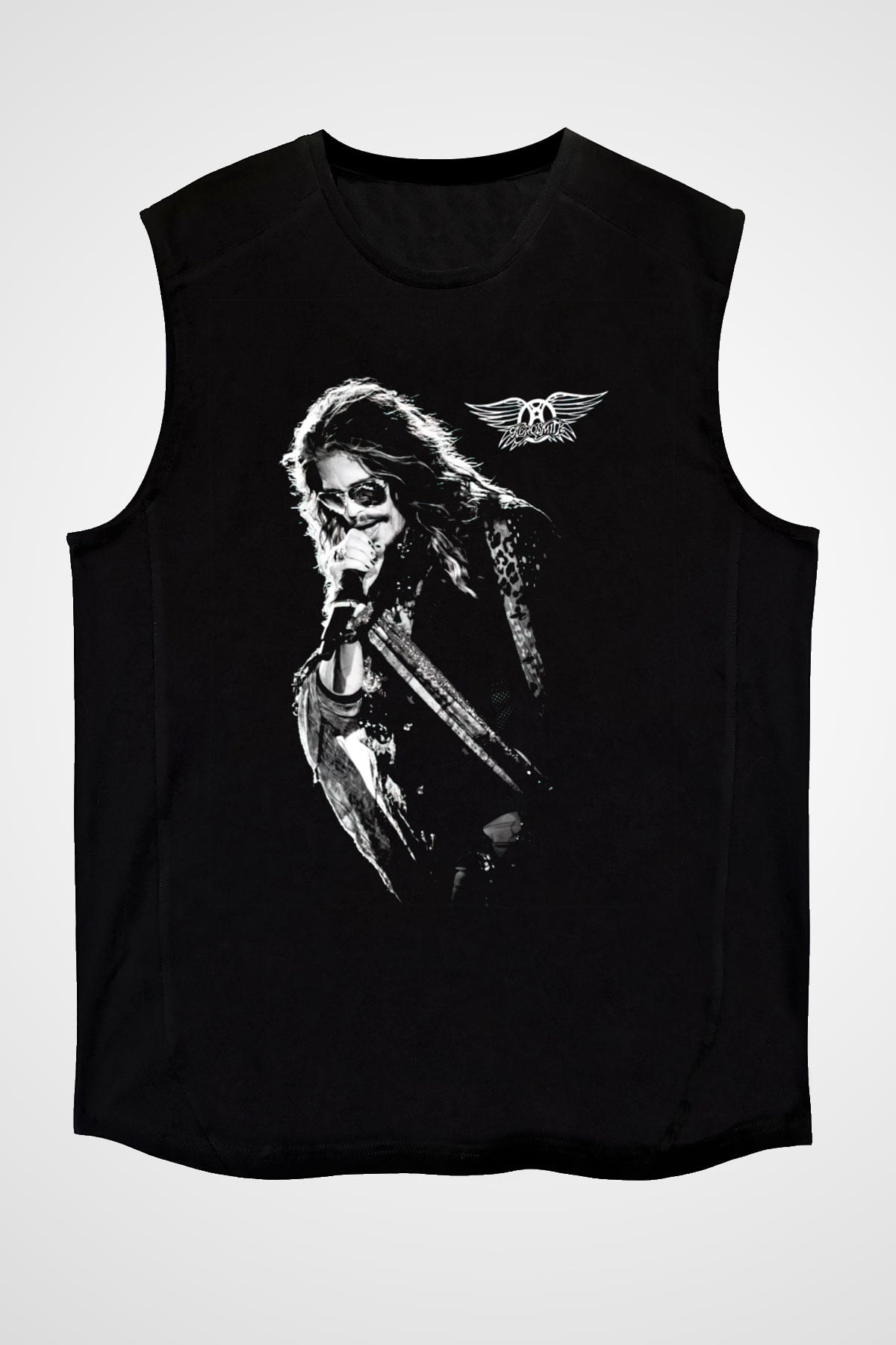 Aerosmith Siyah Unisex Kolsuz Tişört
