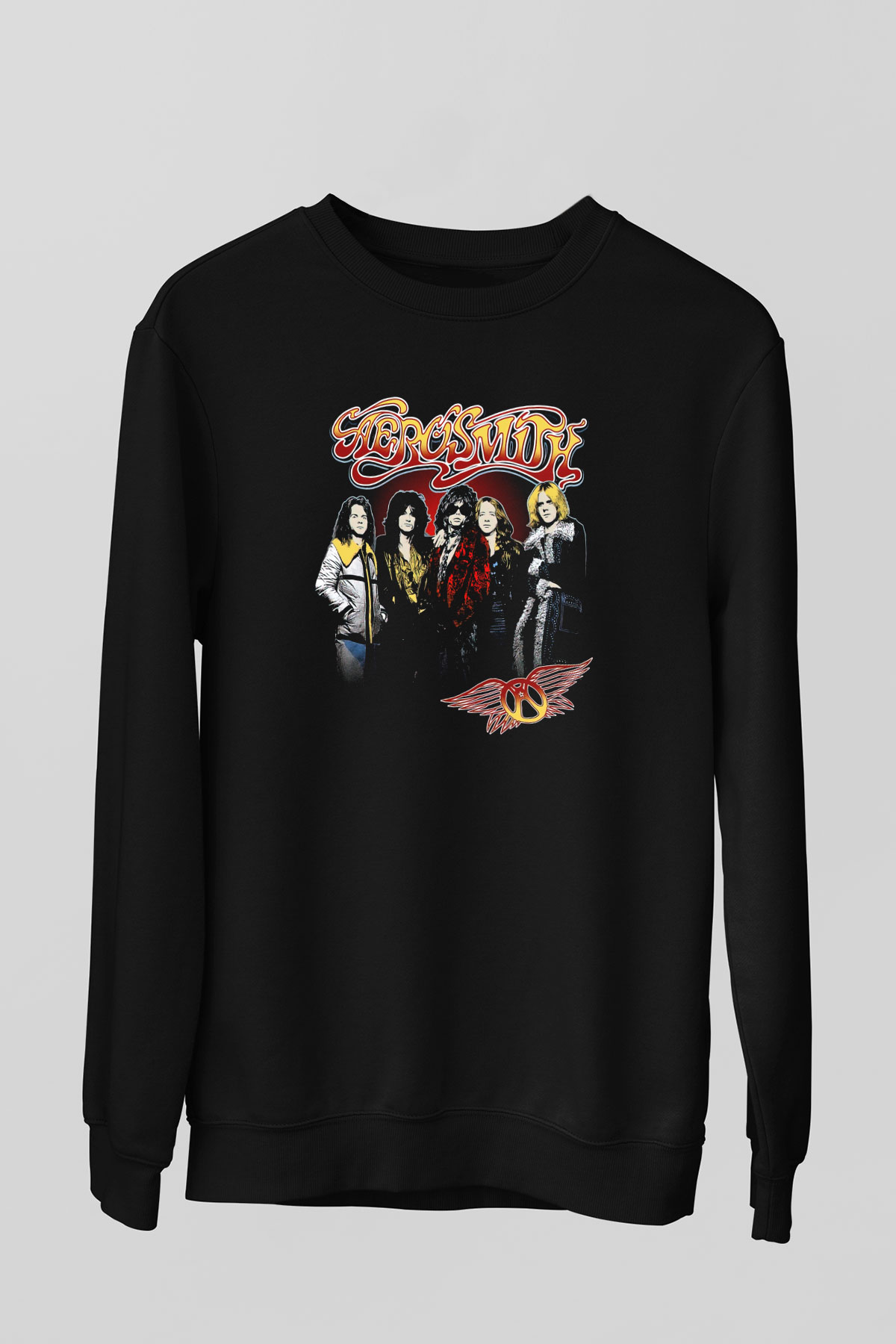 Aerosmith Siyah Unisex Sweatshirt