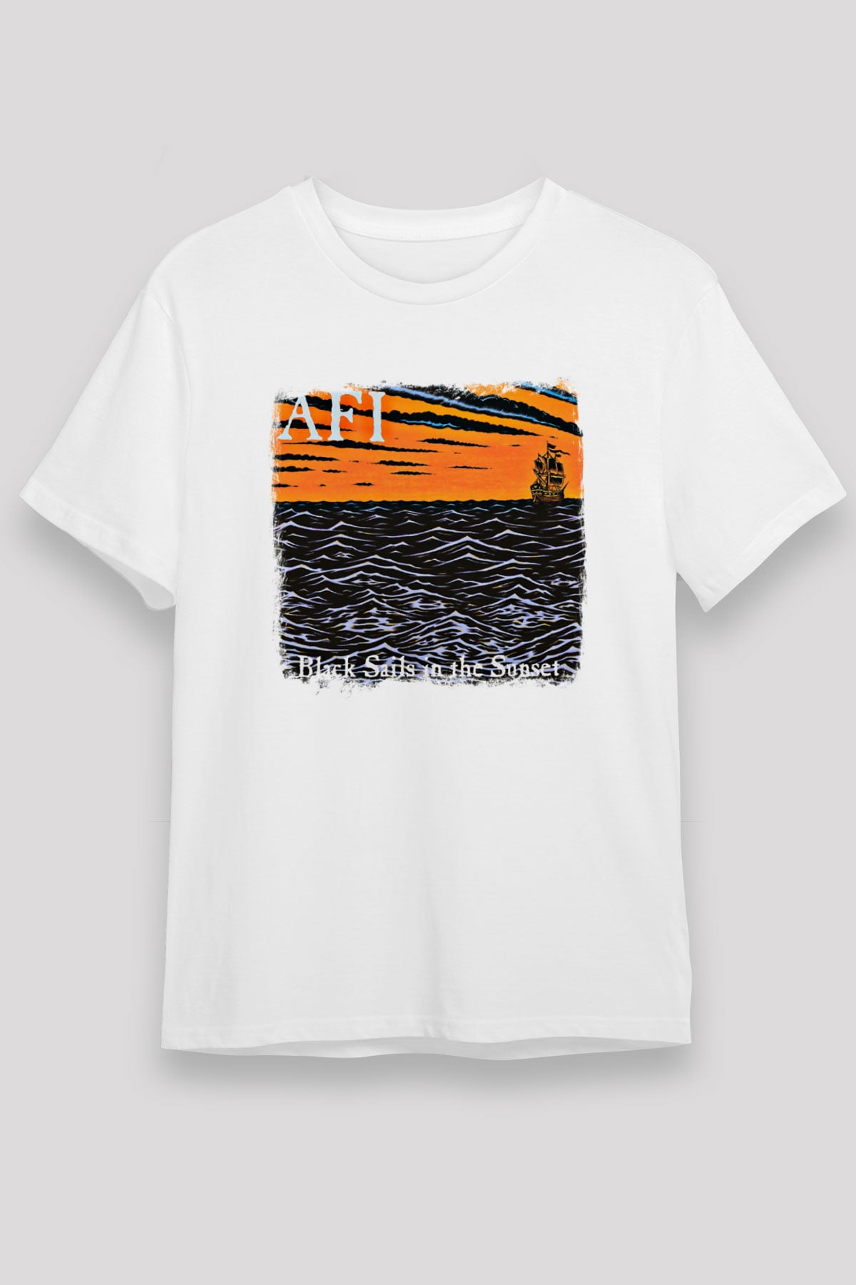 Afi Baskılı Unisex Beyaz Tişört