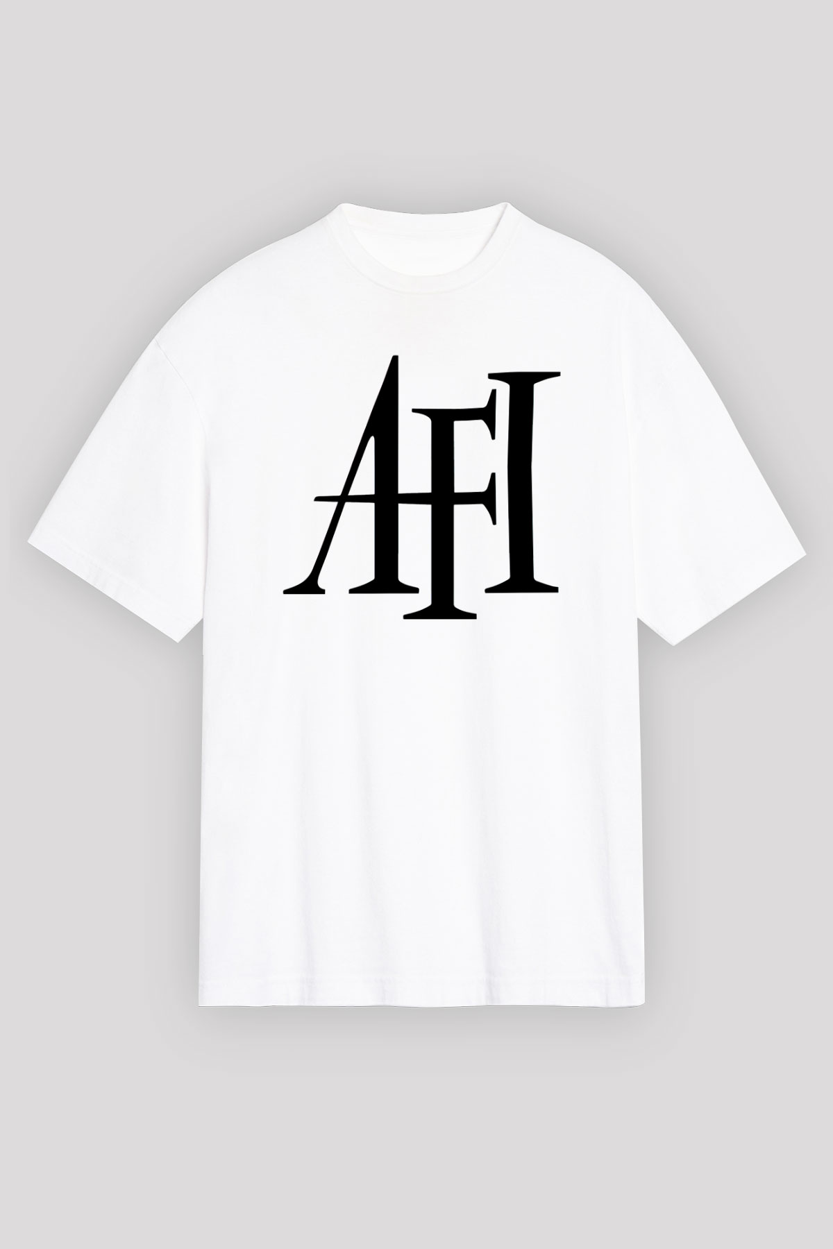 Afi Beyaz Unisex Oversize Tişört T-Shirt