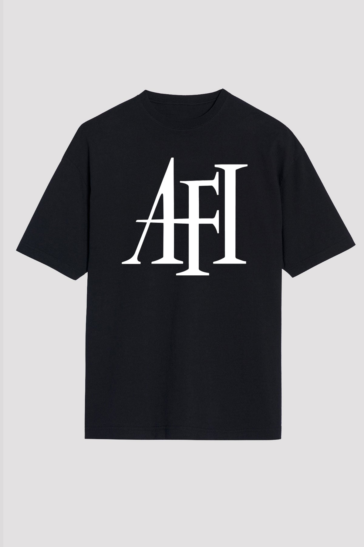 Afi Siyah Unisex Oversize Tişört T-Shirt