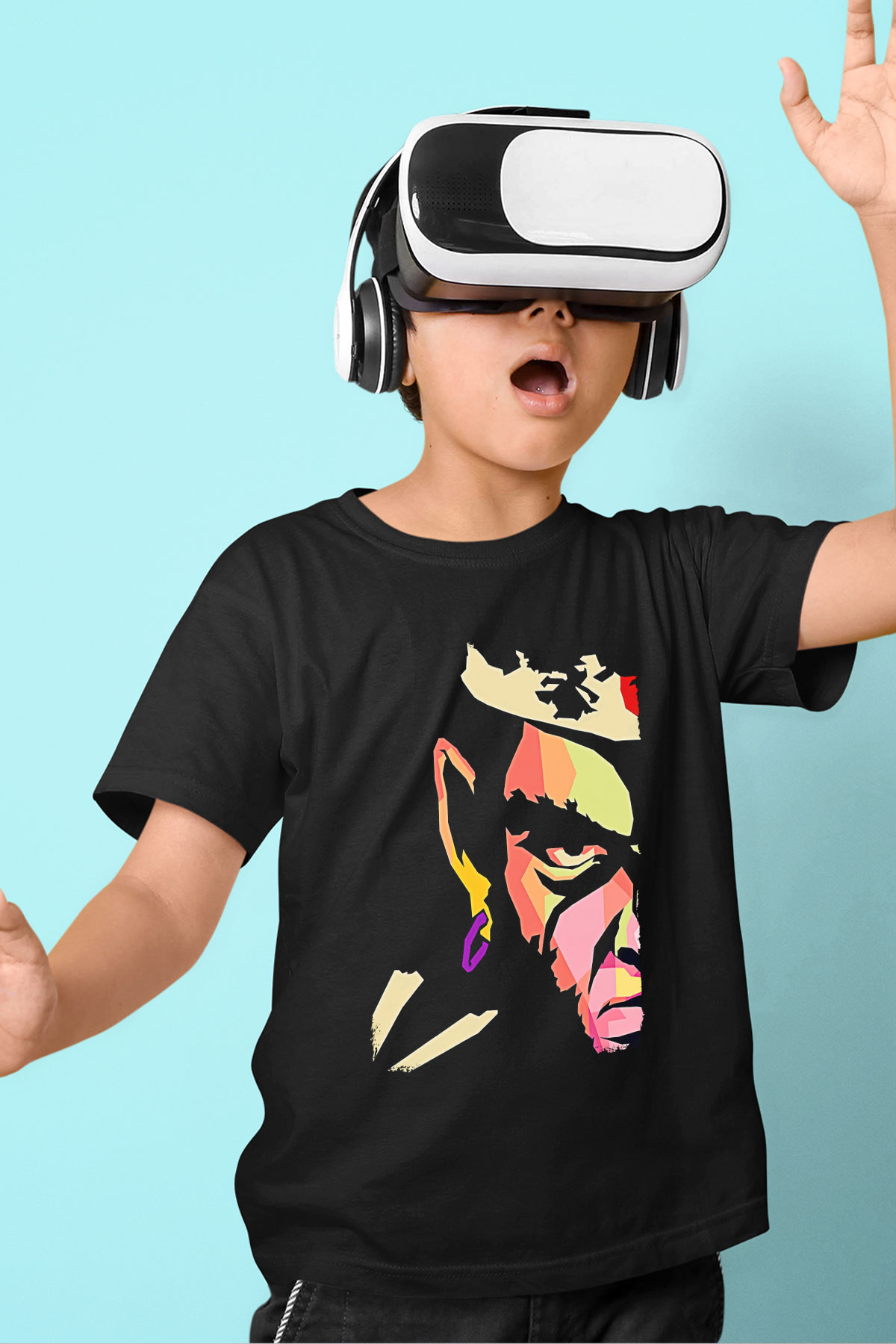 Afro Samurai Baskılı Unisex Siyah Çocuk Tişört - Tshirt