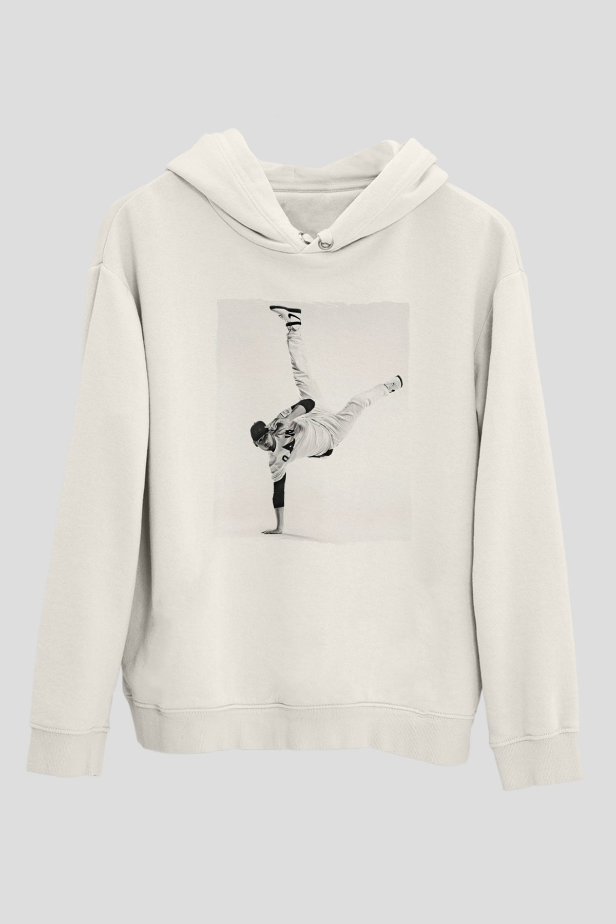 Afrojack Beyaz Unisex Kapüşonlu Sweatshirt