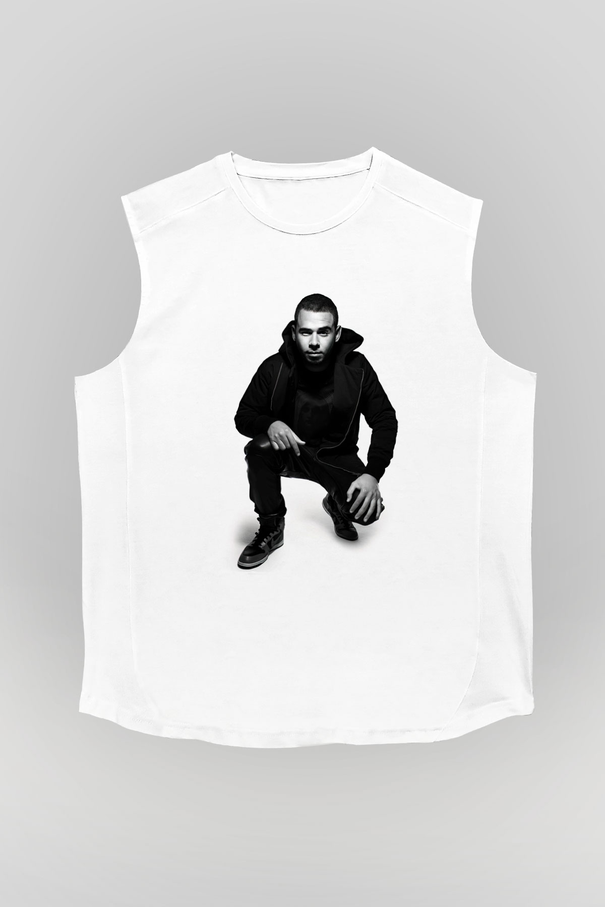 Afrojack Beyaz Unisex Kolsuz Tişört