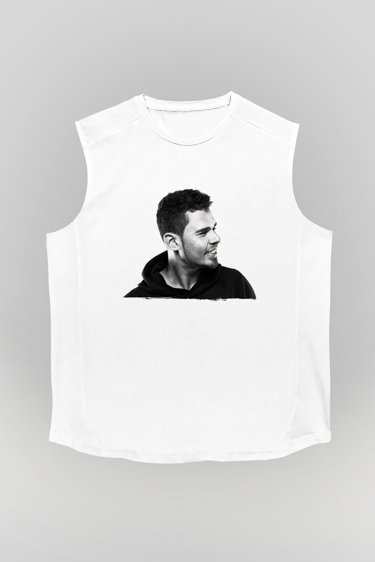 Afrojack Beyaz Unisex Kolsuz Tişört