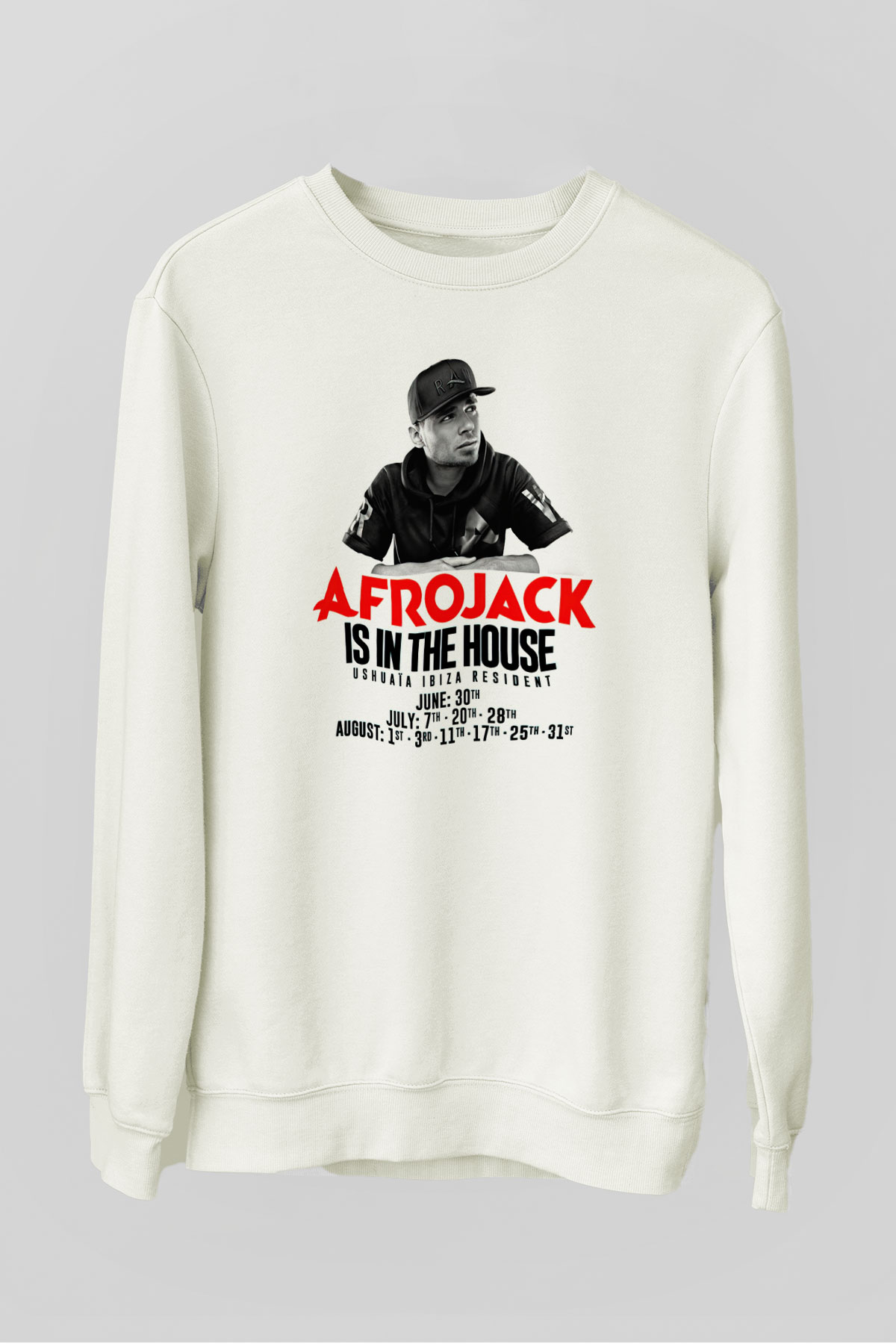 Afrojack Beyaz Unisex Sweatshirt