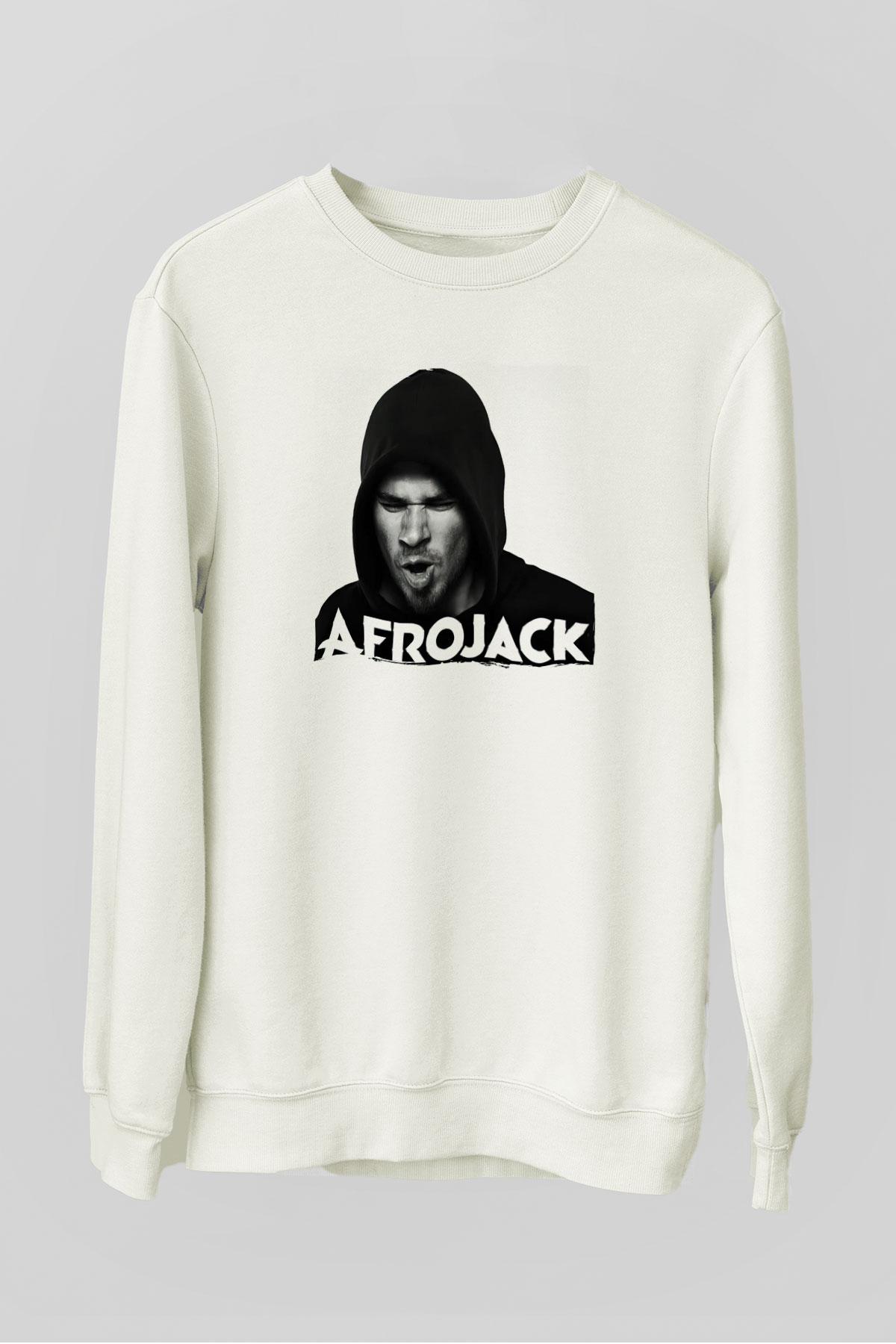 Afrojack Beyaz Unisex Sweatshirt
