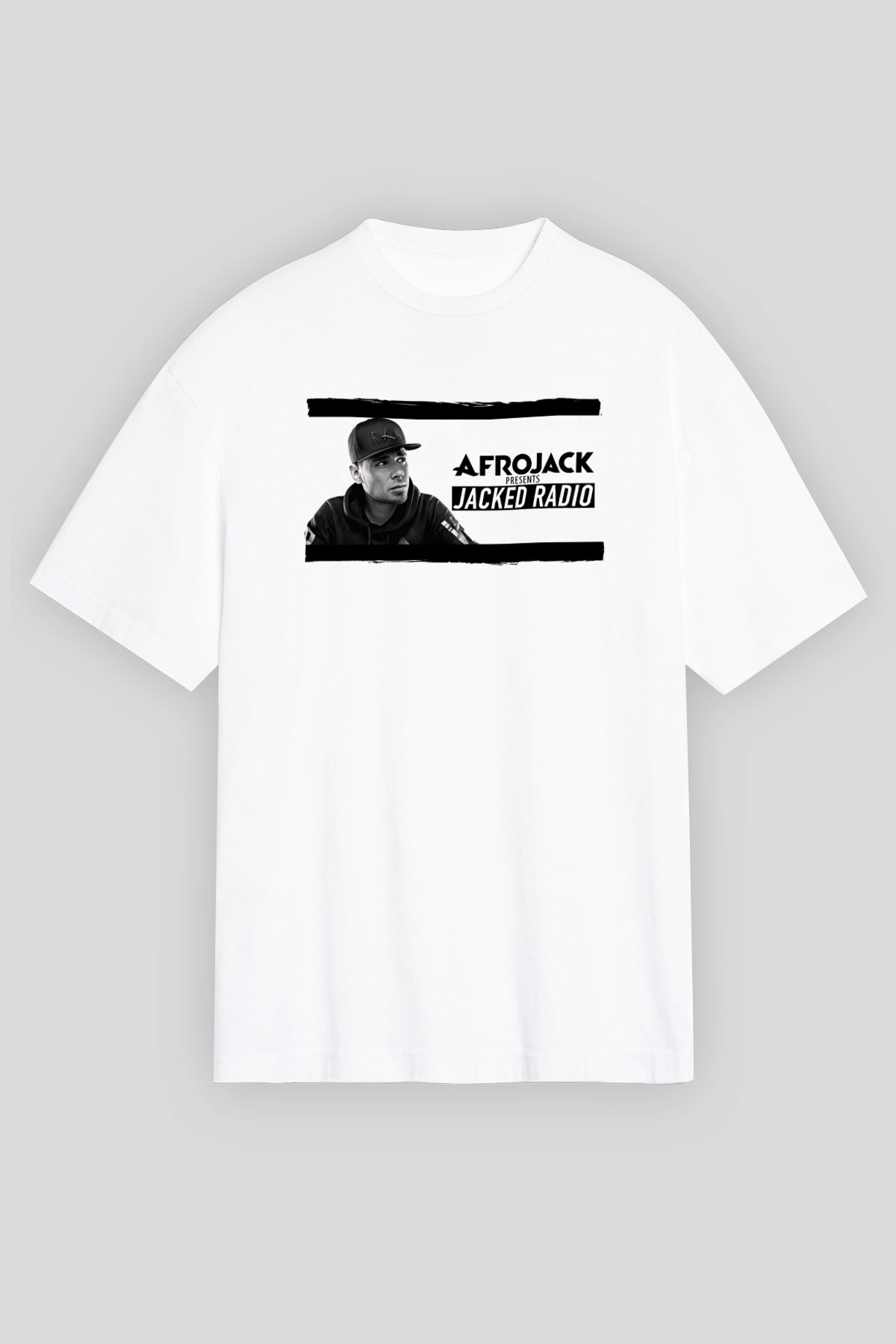 Afrojack Beyaz Unisex Tişört T-Shirt - TişörtFabrikası
