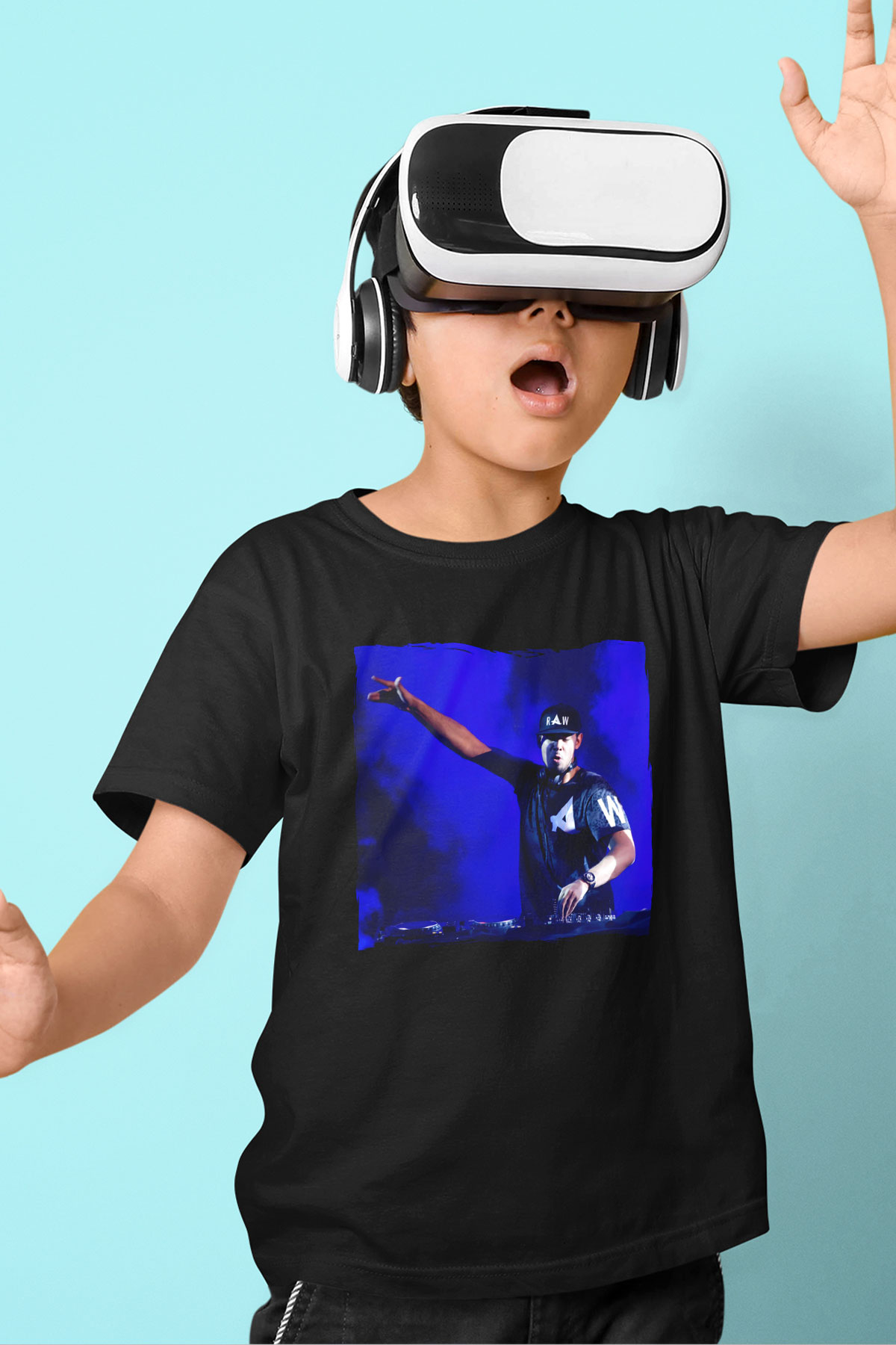 Afrojack Siyah Unisex Çocuk Tişört