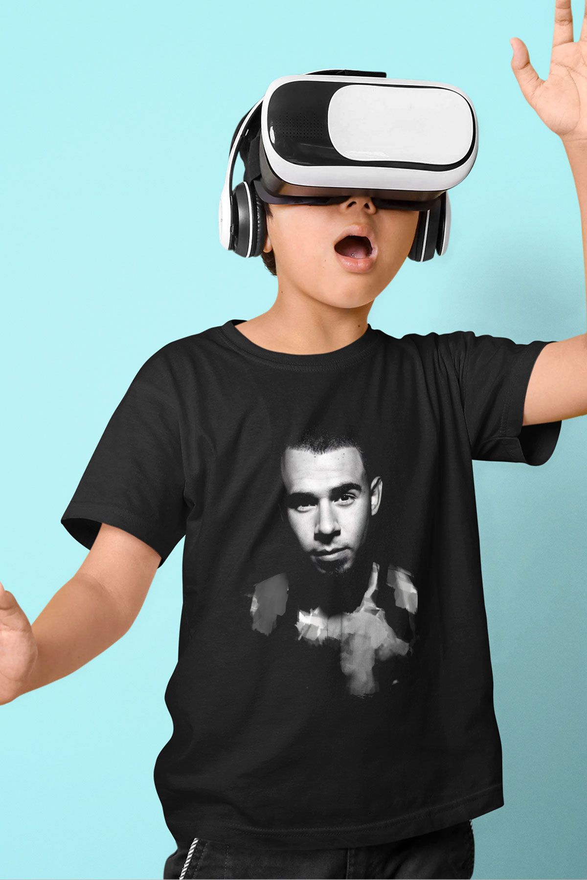 Afrojack Siyah Unisex Çocuk Tişört
