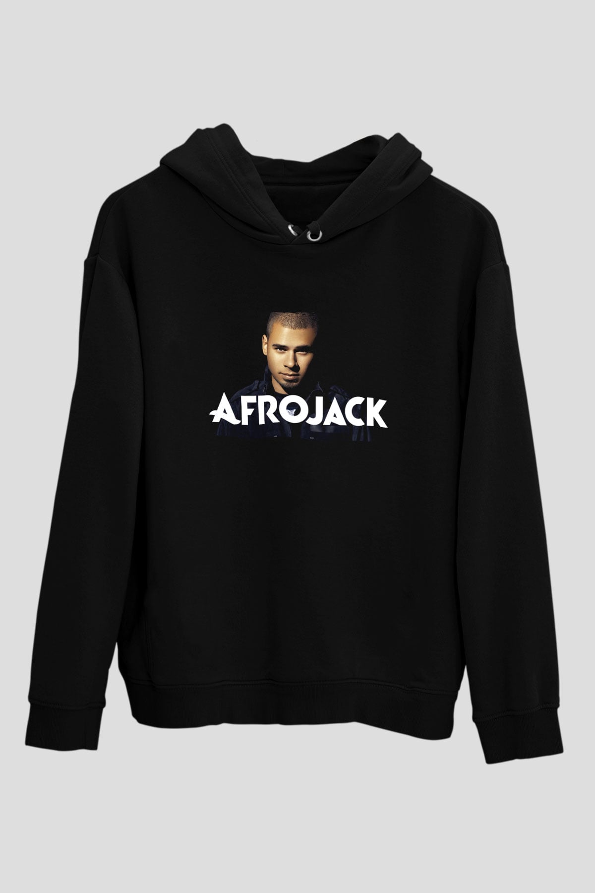 Afrojack Siyah Unisex Kapüşonlu Sweatshirt