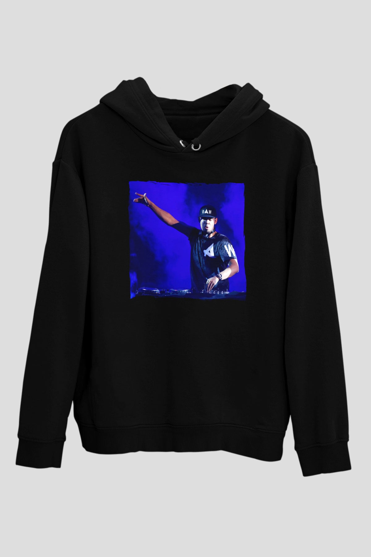 Afrojack Siyah Unisex Kapüşonlu Sweatshirt