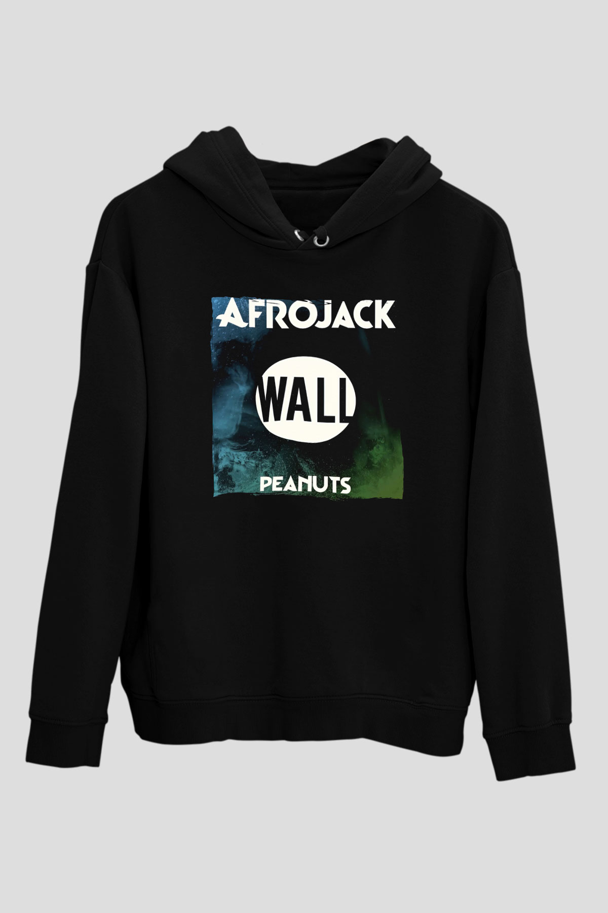 Afrojack Siyah Unisex Kapüşonlu Sweatshirt