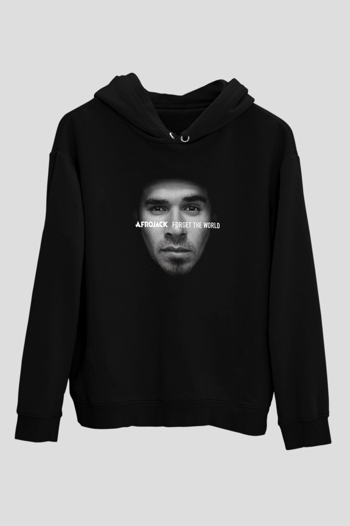 Afrojack Siyah Unisex Kapüşonlu Sweatshirt