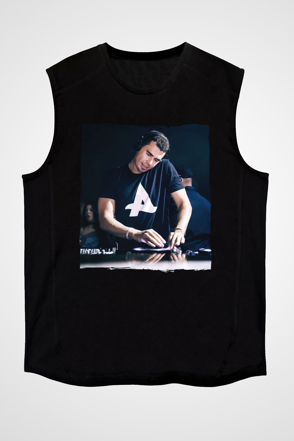 Afrojack Siyah Unisex Kolsuz Tişört