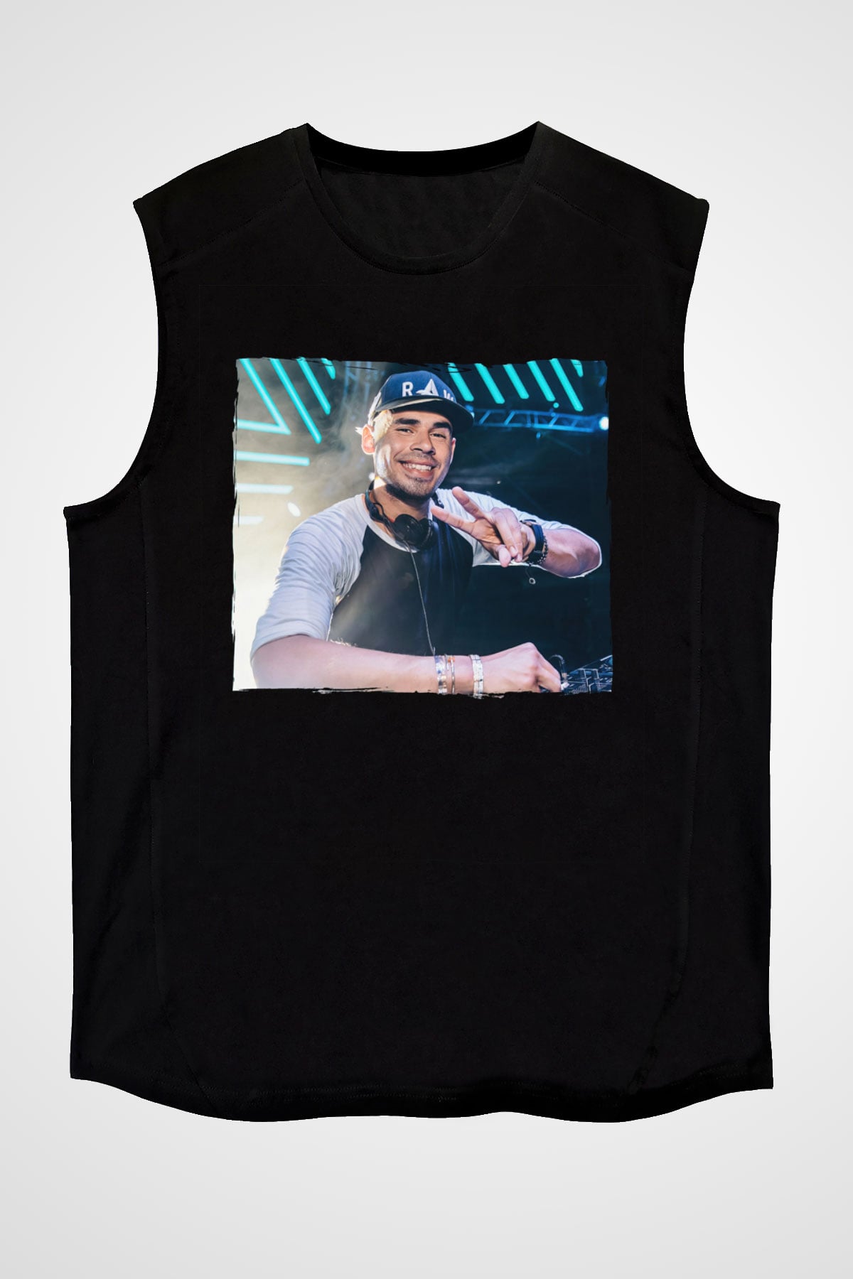 Afrojack Siyah Unisex Kolsuz Tişört