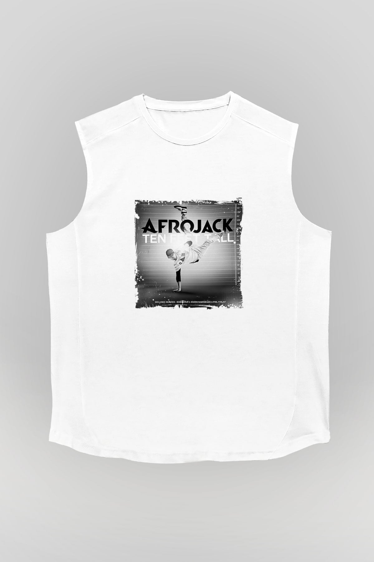 AfrojackBaskılı Beyaz Kolsuz Tişört