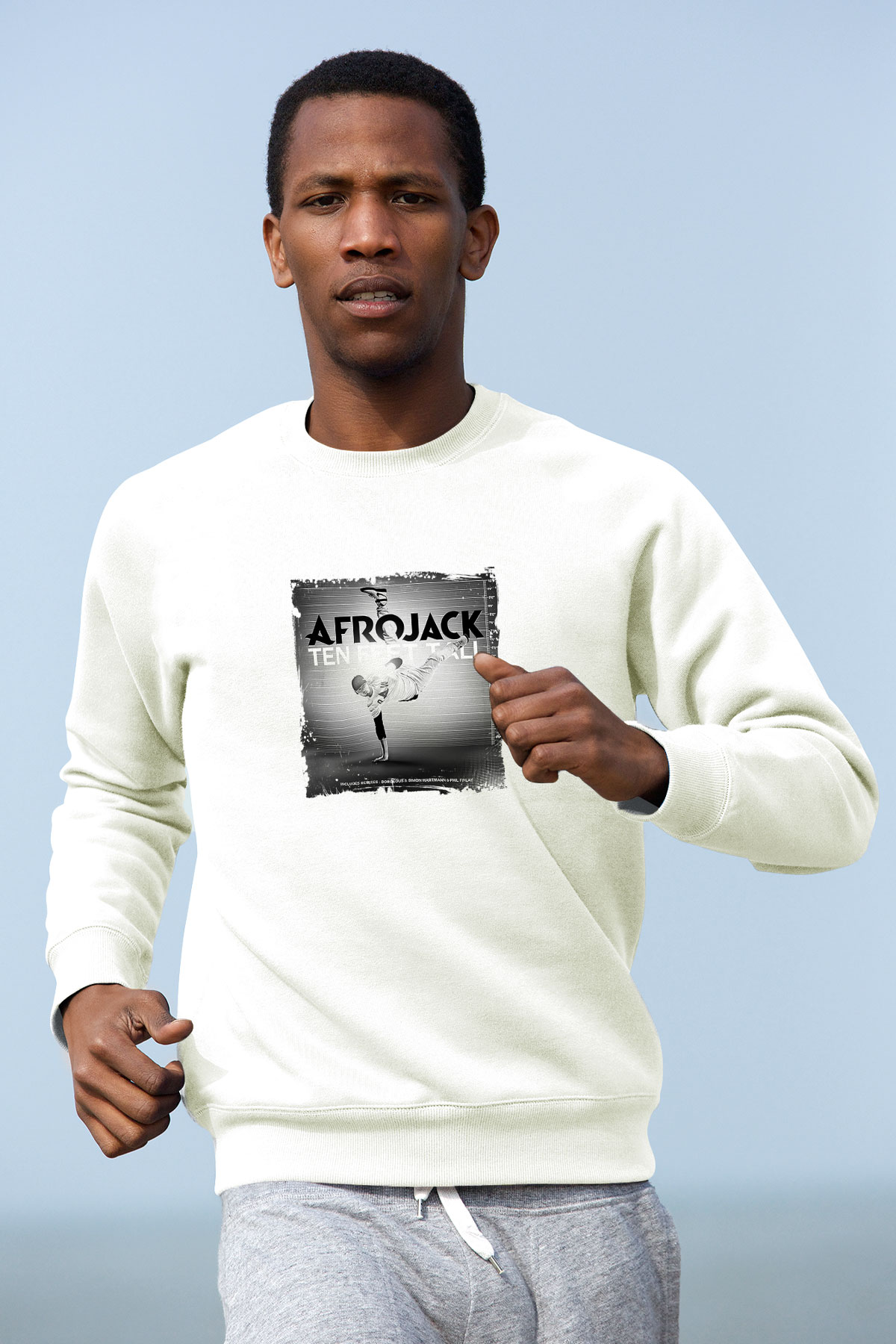 AfrojackBaskılı Beyaz Sweatshirt