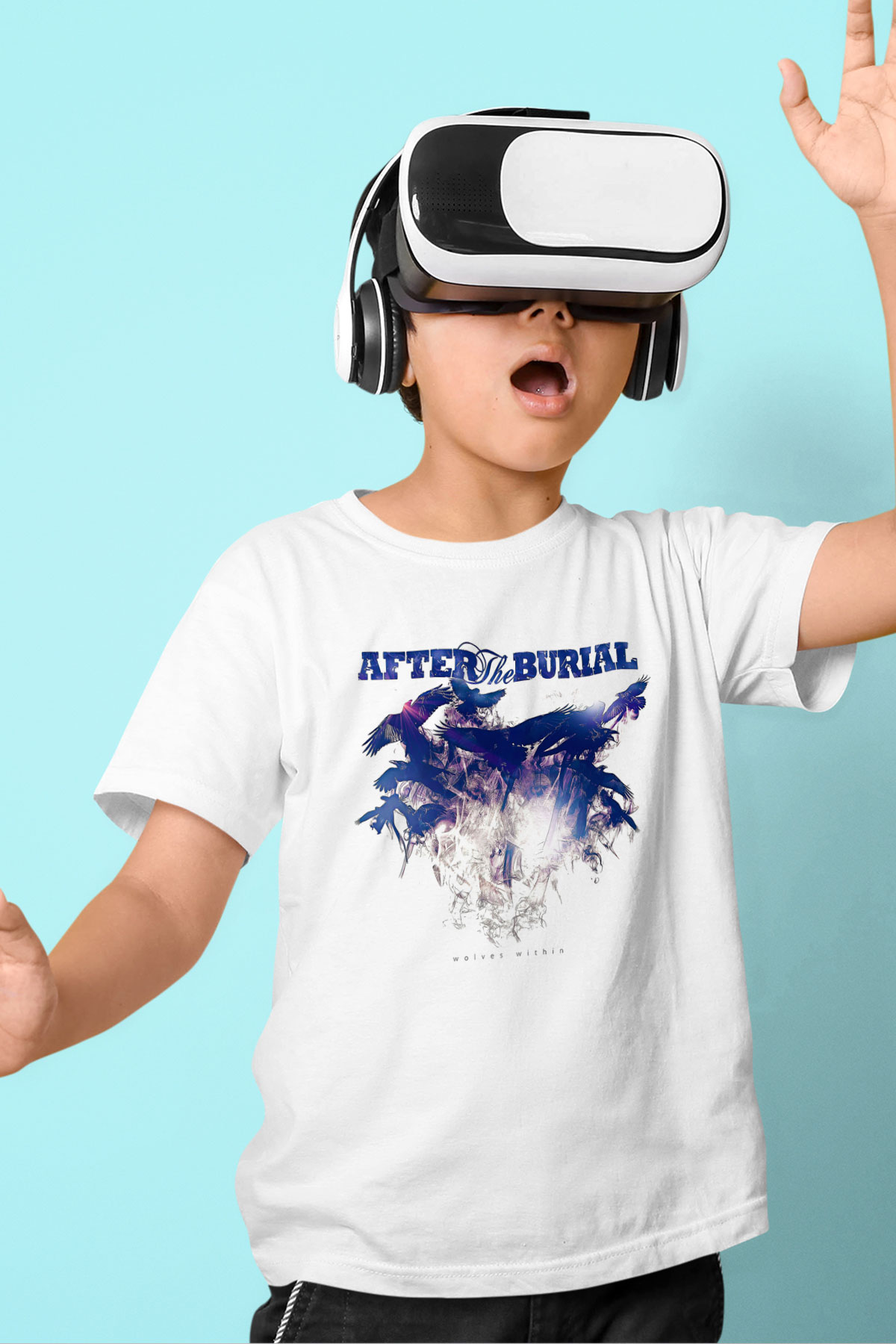 After The Burial Baskılı Beyaz Unisex Beyaz Çocuk Tişört - Tshirt