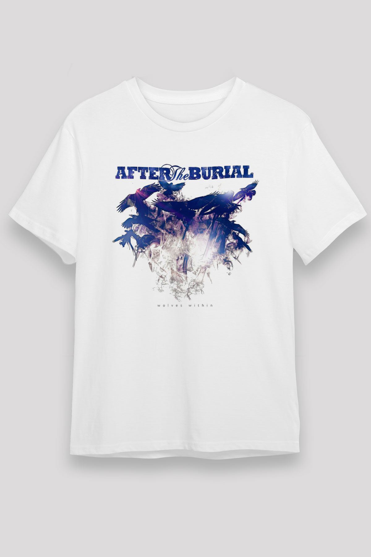 After The Burial Baskılı Unisex Beyaz Tişört - Tshirt