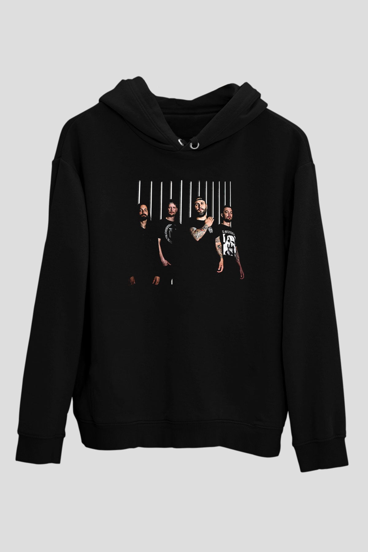 After The Burial Baskılı Unisex Siyah Kapüşonlu Sweatshirt