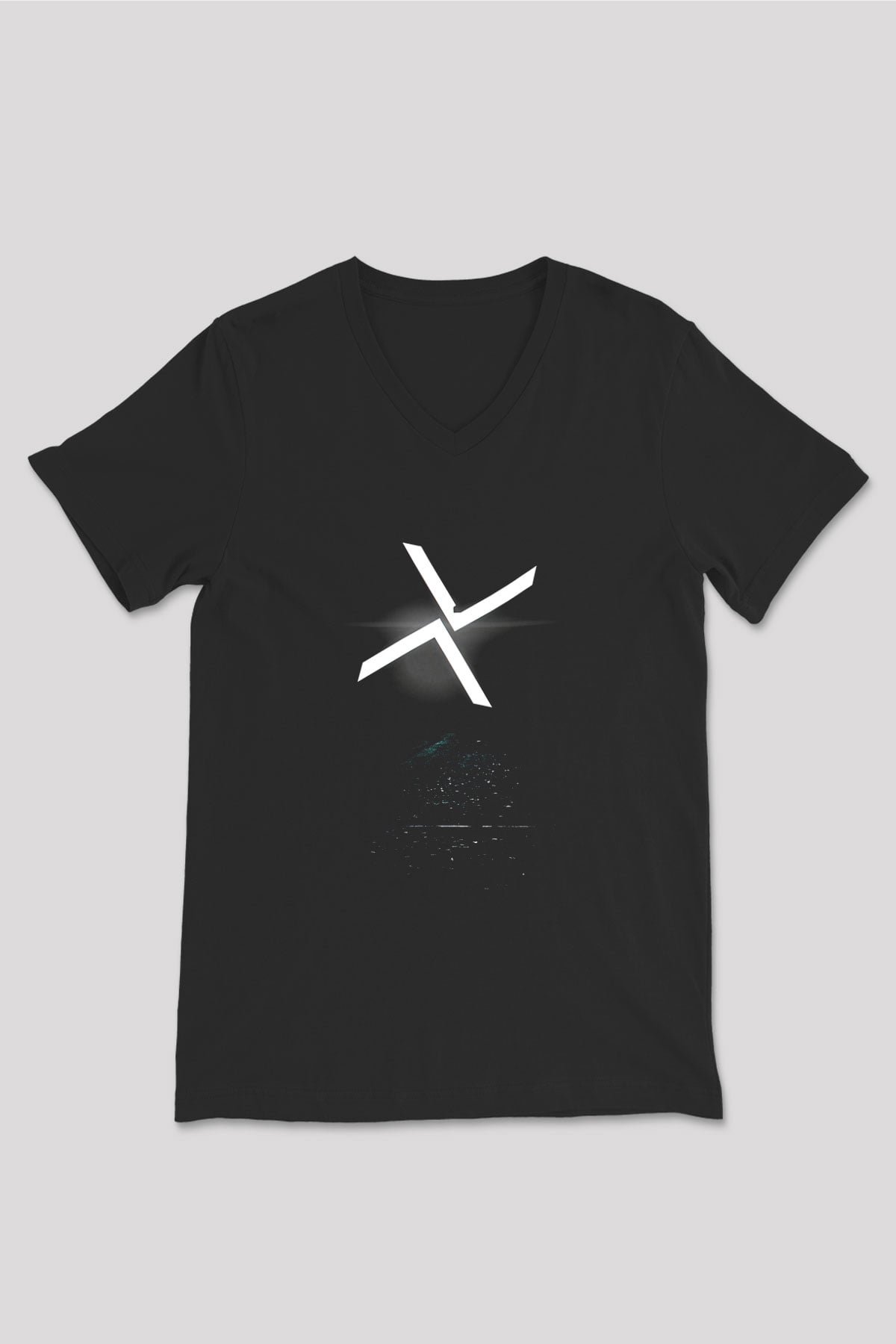 After The Burial Baskılı Unisex Siyah V Yaka Tişört - Tshirt
