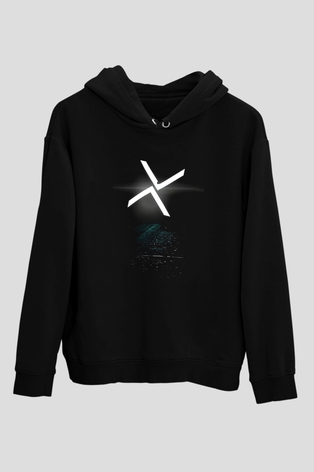 After The Burial Baskılı Unisex Siyah Kapüşonlu Sweatshirt