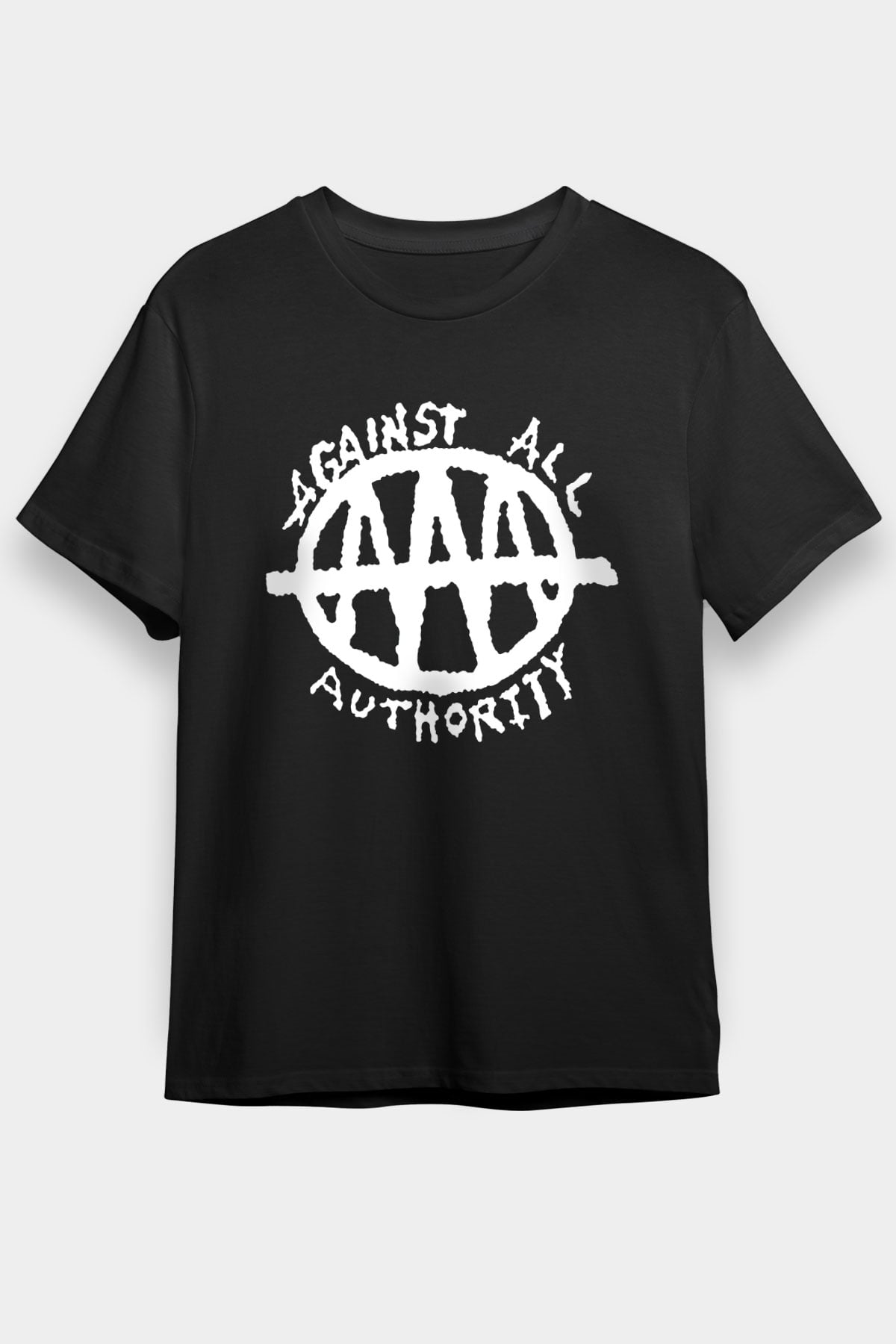 Against All Authority Siyah Unisex Tişört T-Shirt - TişörtFabrikası