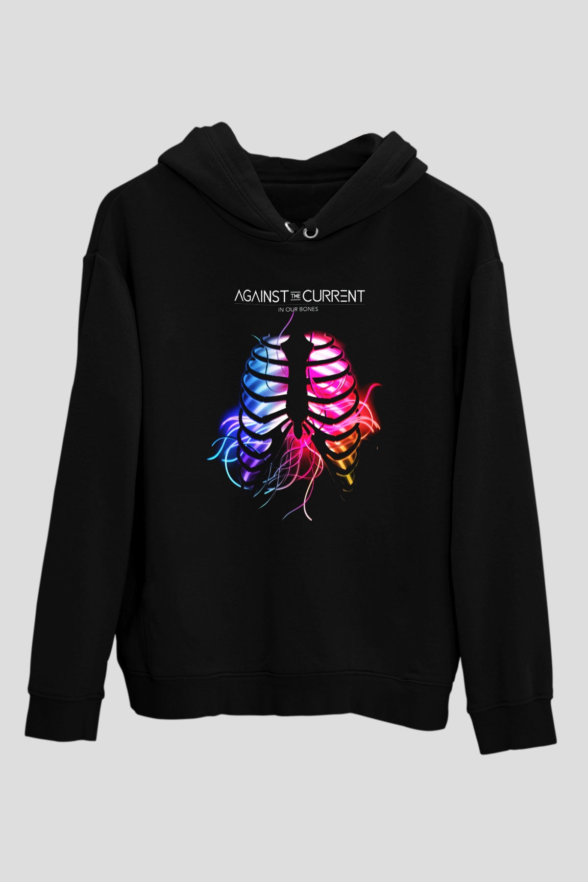 Against The Current Siyah Unisex Hoodie