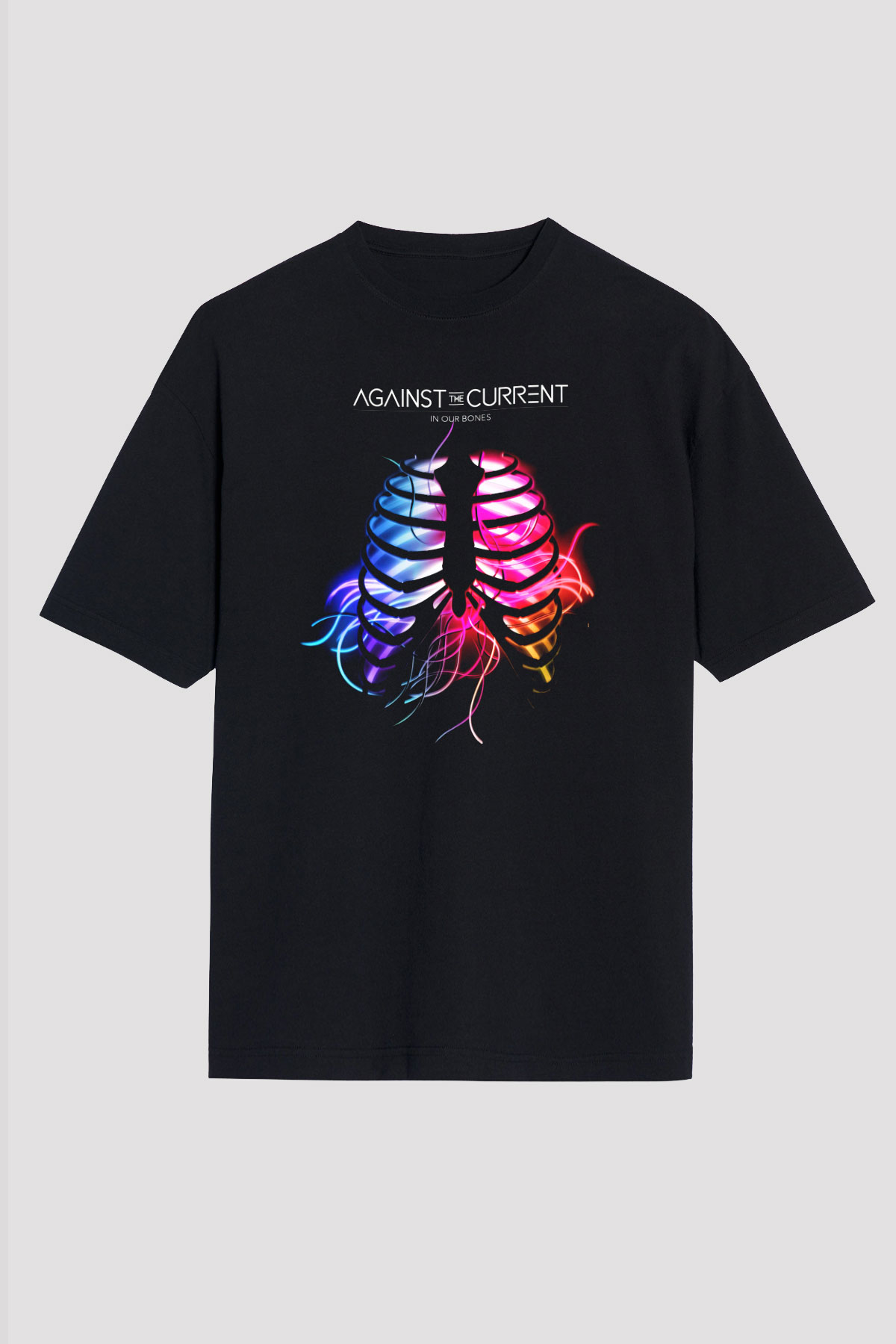 Against The Current Siyah Unisex Oversize Tişört T-Shirt
