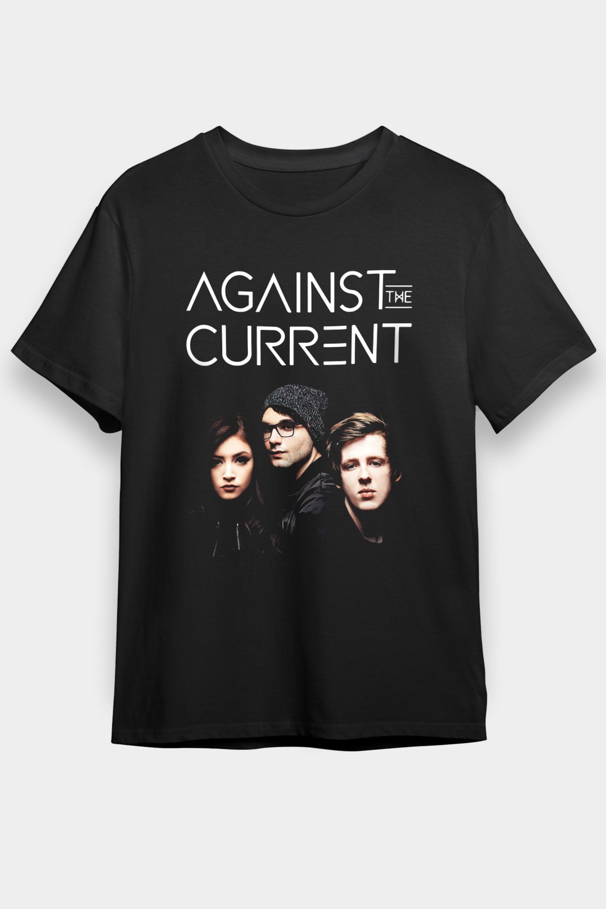 Against The Current Siyah Unisex Tişört T-Shirt - TişörtFabrikası