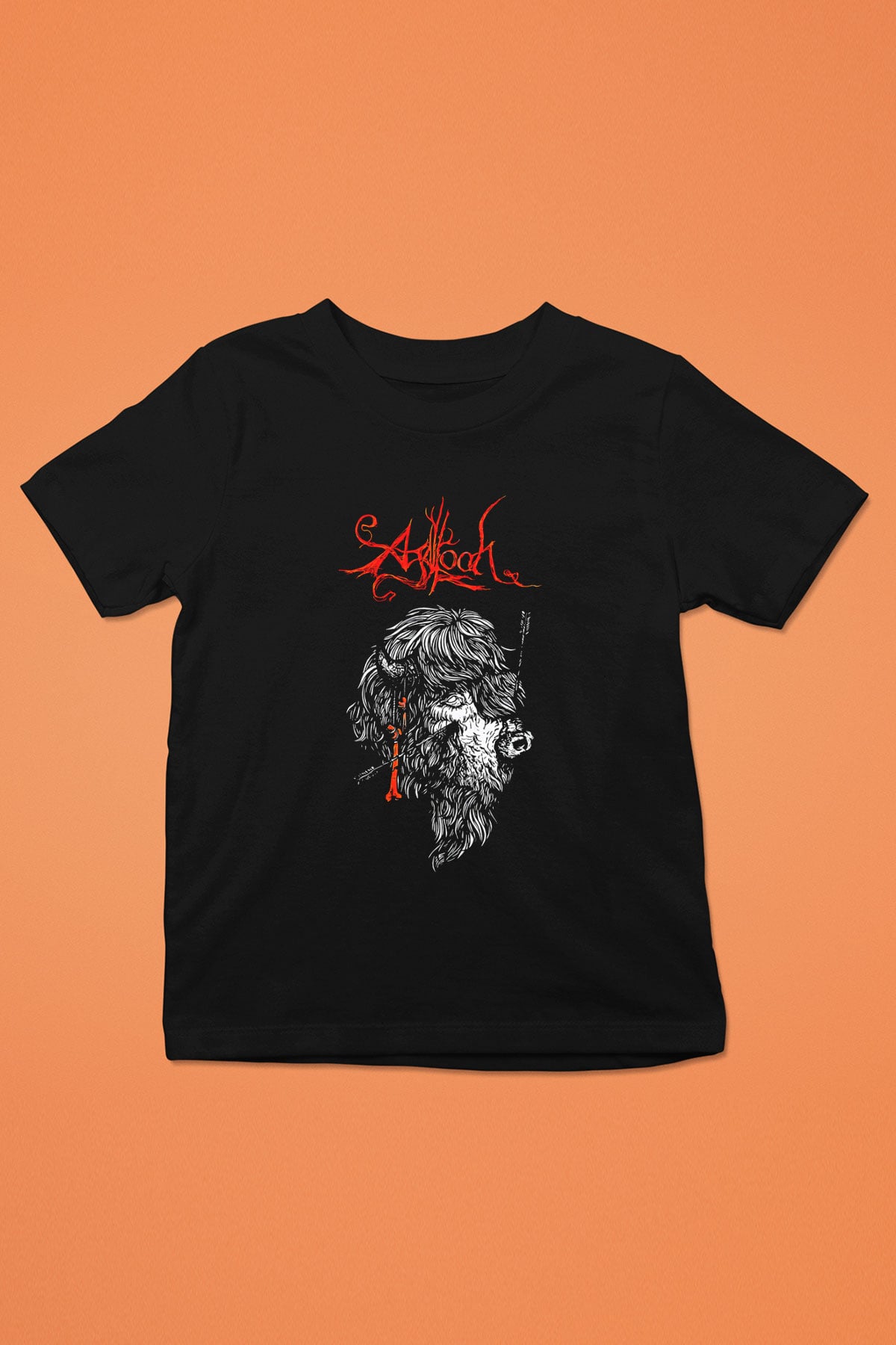Agalloch Baskılı Unisex Siyah Çocuk Tişört - Tshirt