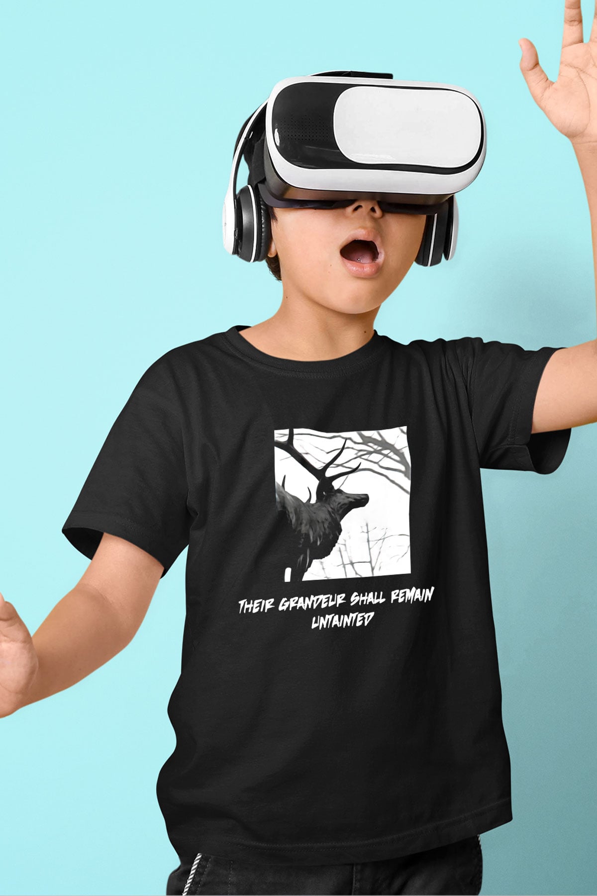 Agalloch Baskılı Unisex Siyah Çocuk Tişört - Tshirt