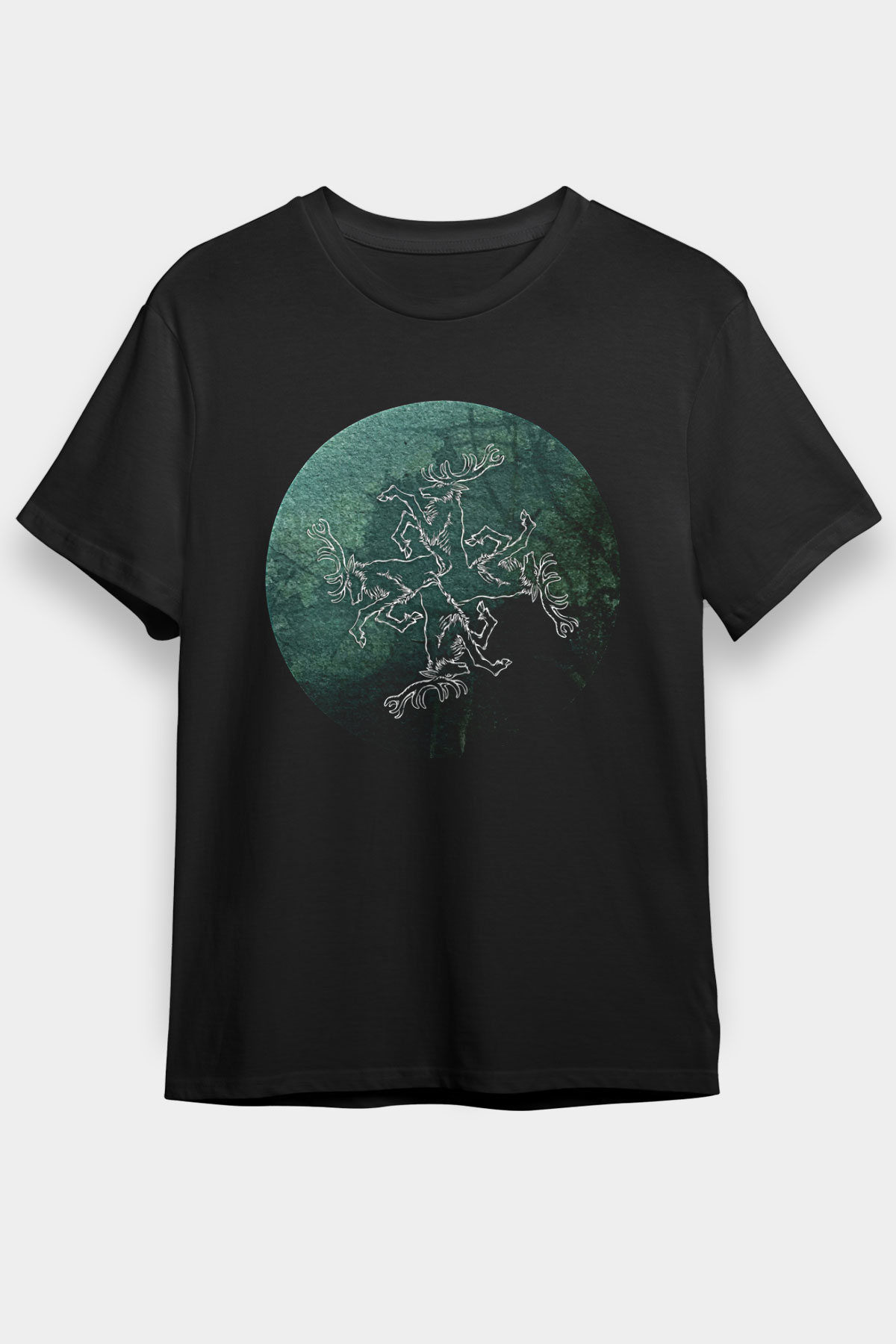 Agalloch Baskılı Unisex Siyah Tişört - Tshirt