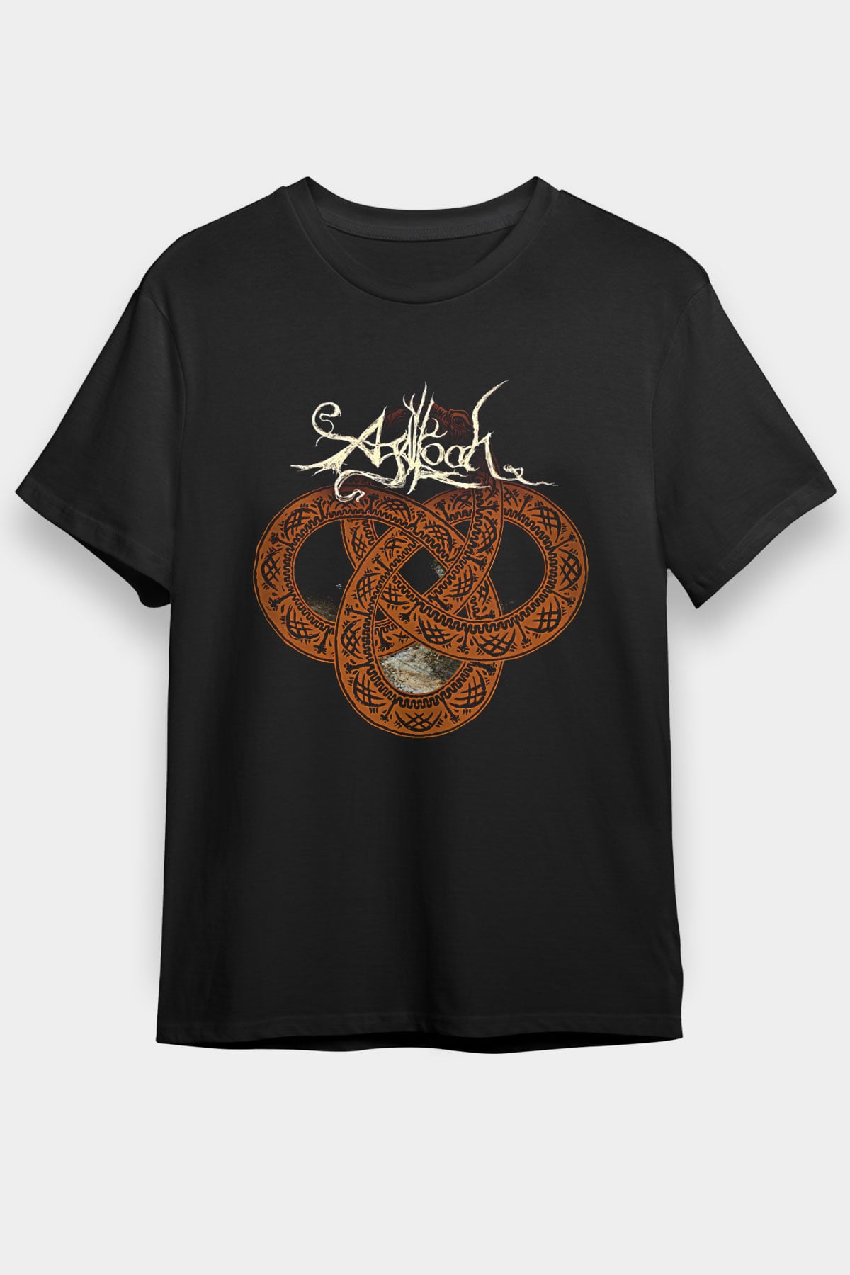 Agalloch Baskılı Unisex Siyah Tişört - Tshirt