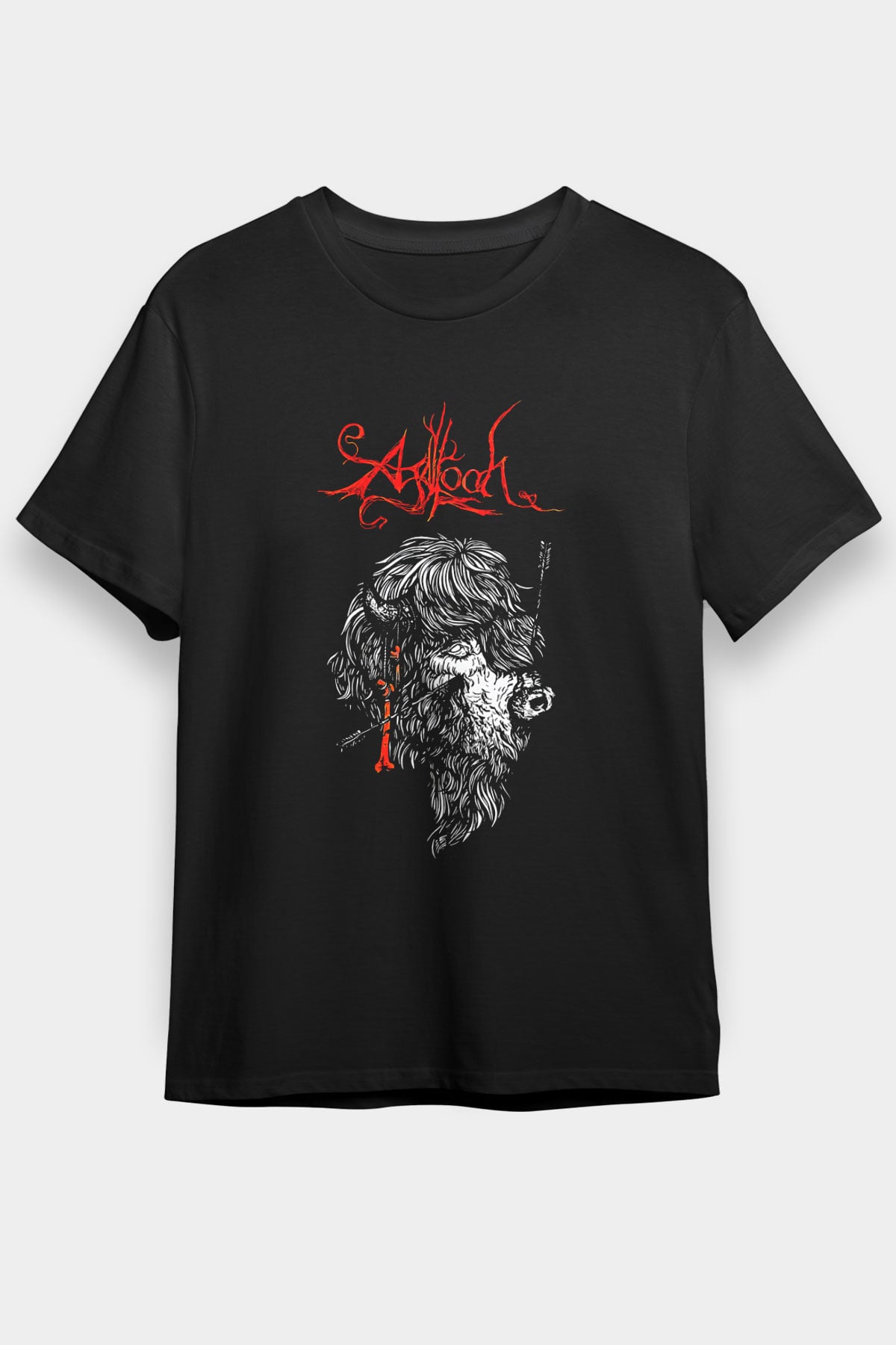 Agalloch Baskılı Unisex Siyah Tişört - Tshirt