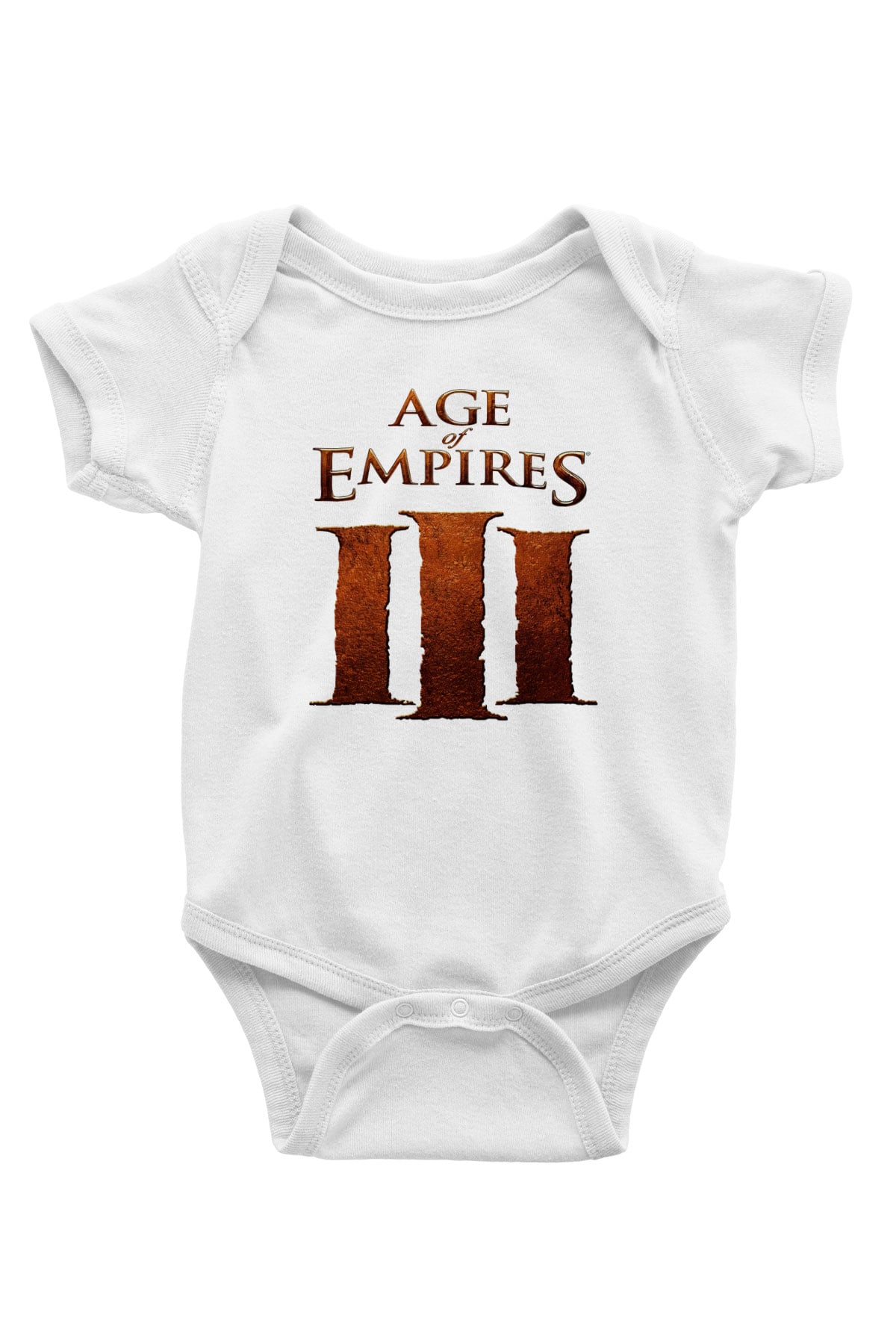 Age Of Empires Baskılı Beyaz Unisex Bebek Body - Zıbın