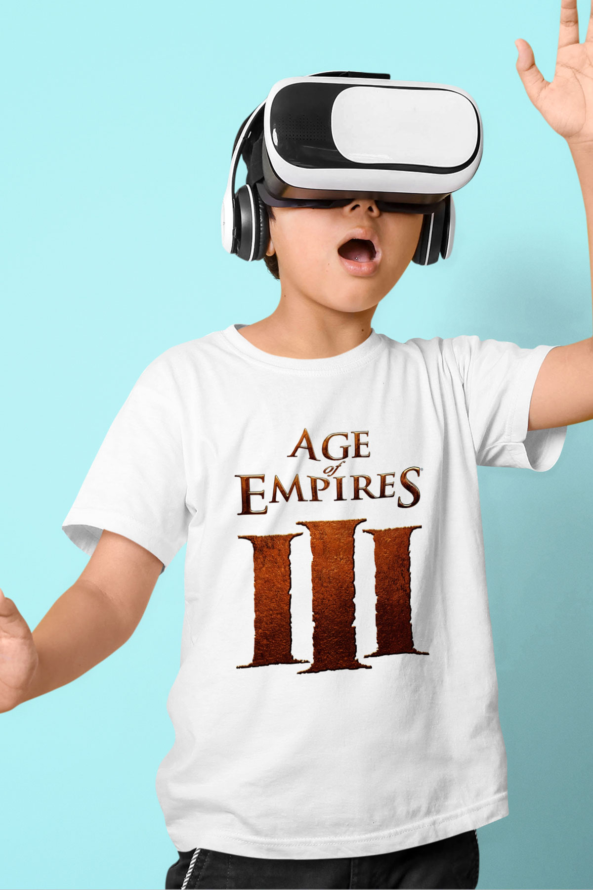 Age Of Empires Baskılı Beyaz Unisex Çocuk Tişört