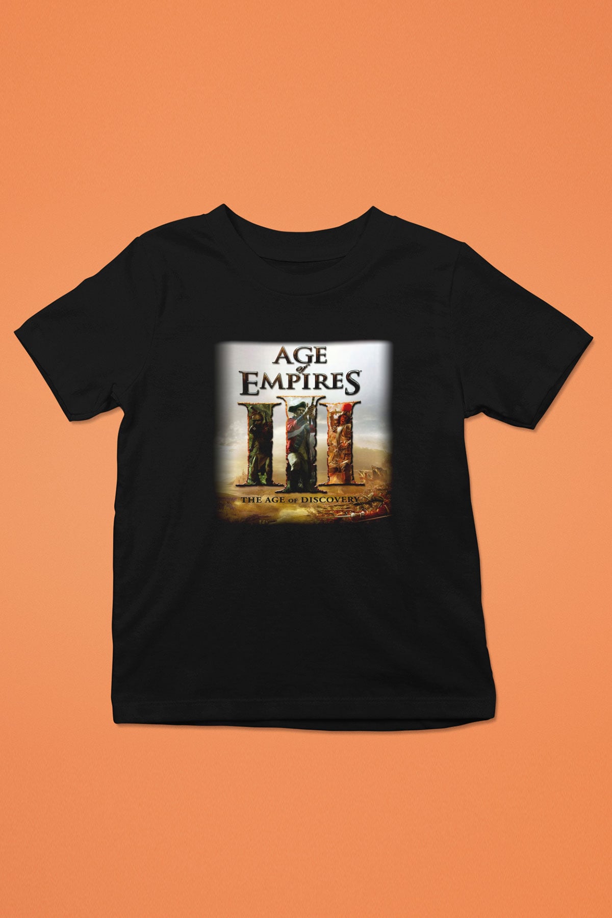 Age Of Empires Baskılı Siyah Unisex Çocuk Tişört
