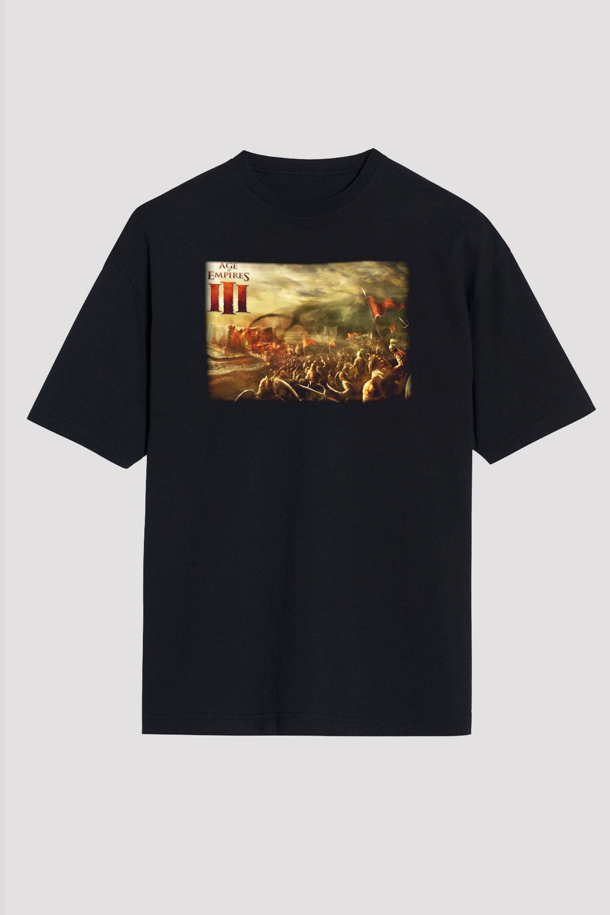 Age Of Empires Siyah Unisex Oversize Tişört T-Shirt