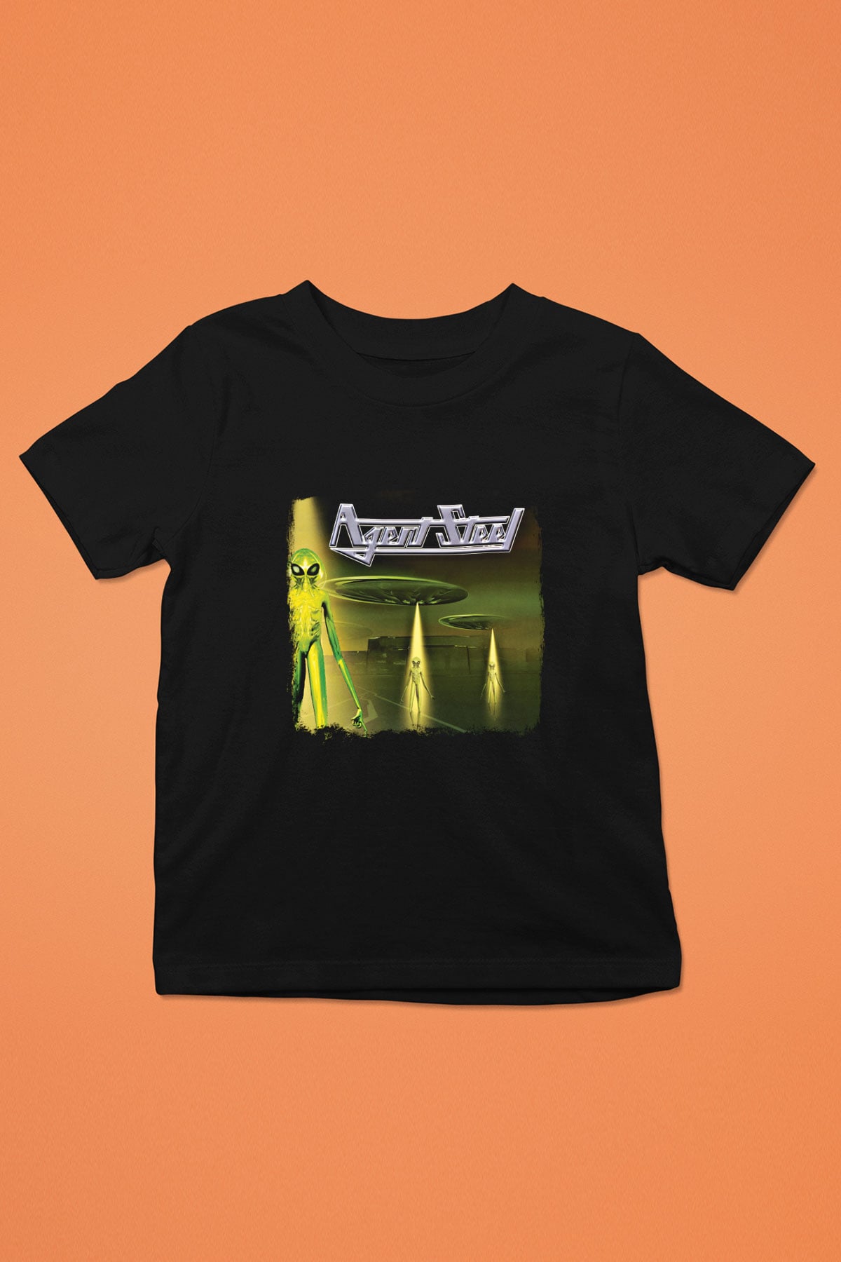 Agent Steel Baskılı Unisex Siyah Çocuk Tişört