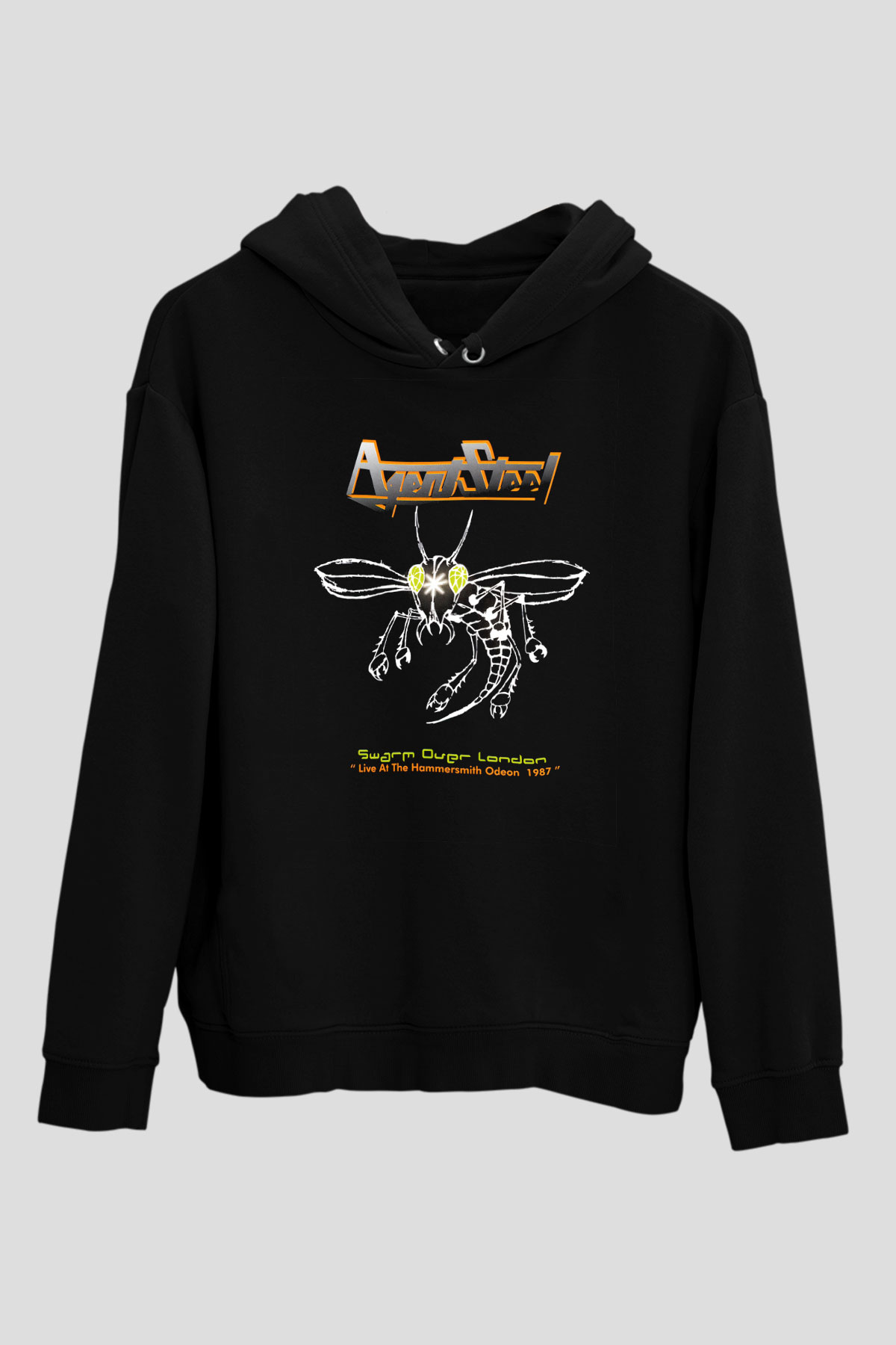 Agent Steel Siyah Unisex Hoodie