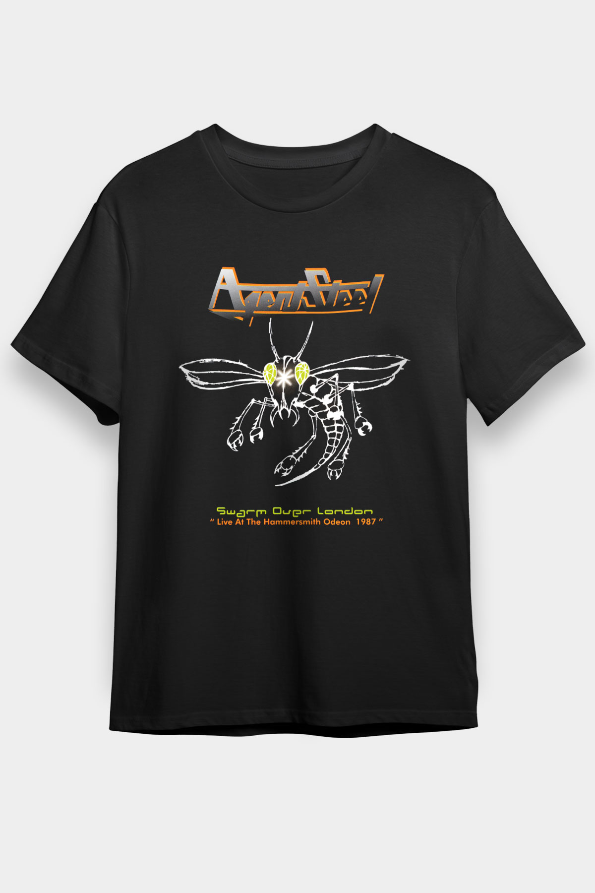 Agent Steel Siyah Unisex Tişört T-Shirt - TişörtFabrikası