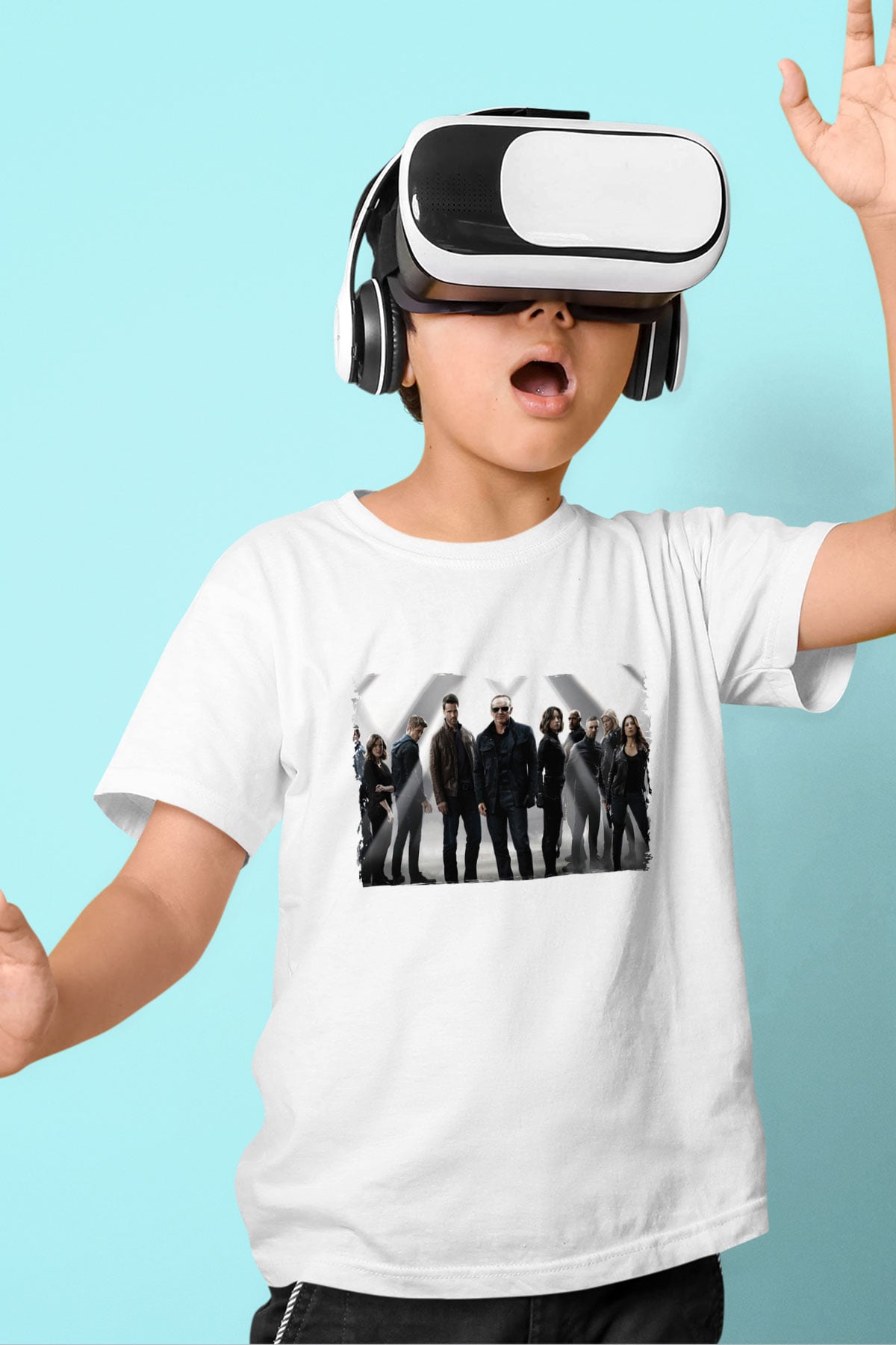 Agents of S.H.I.E.L.D. Beyaz Unisex Çocuk Tişört