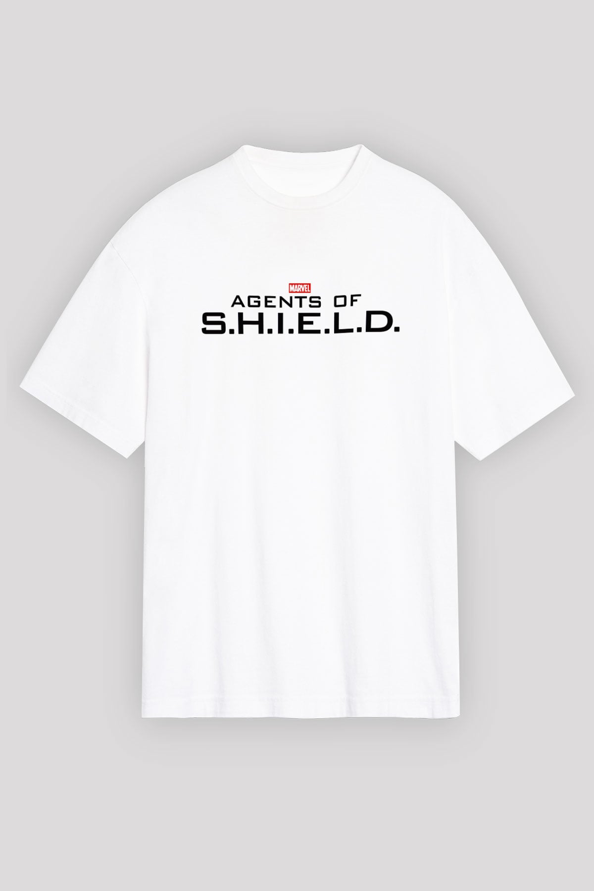 Agents of S.H.I.E.L.D. Beyaz Unisex Oversize Tişört T-Shirt